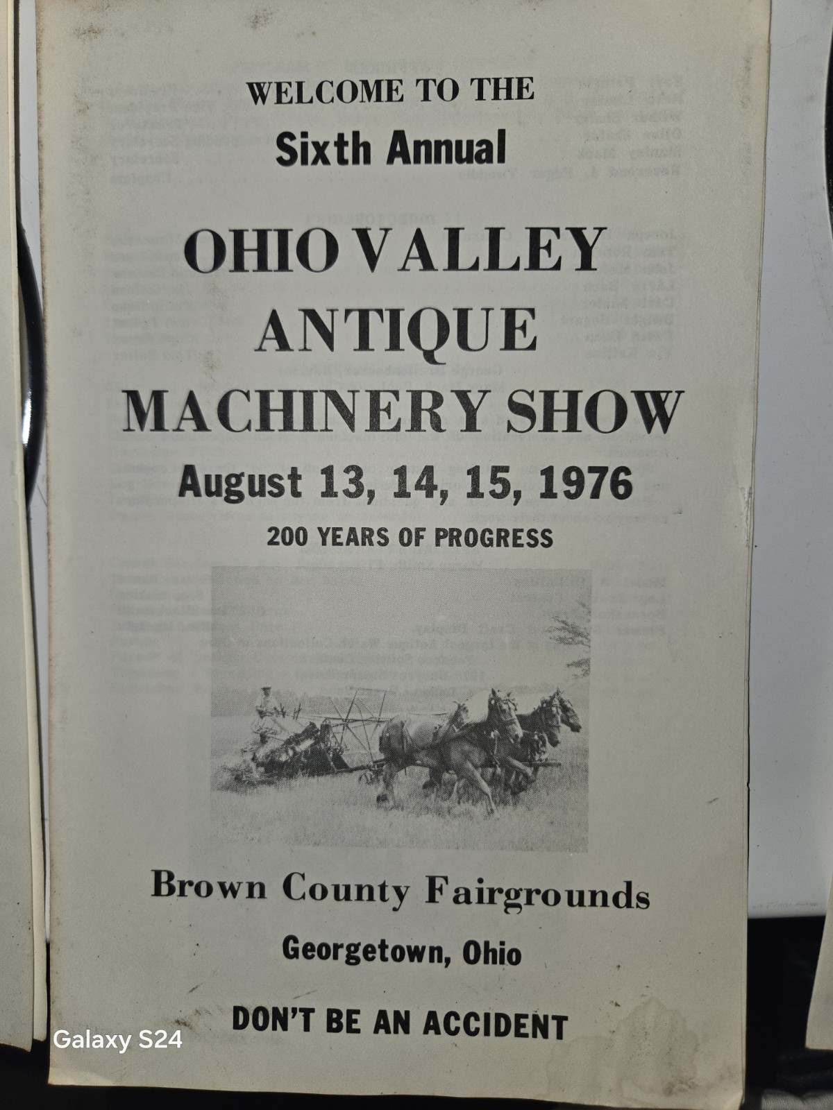 LOT OF FOUR OVAM OHIO VALLEY ANTIQUE MACHINERY SHOW 3 X 1976 1977