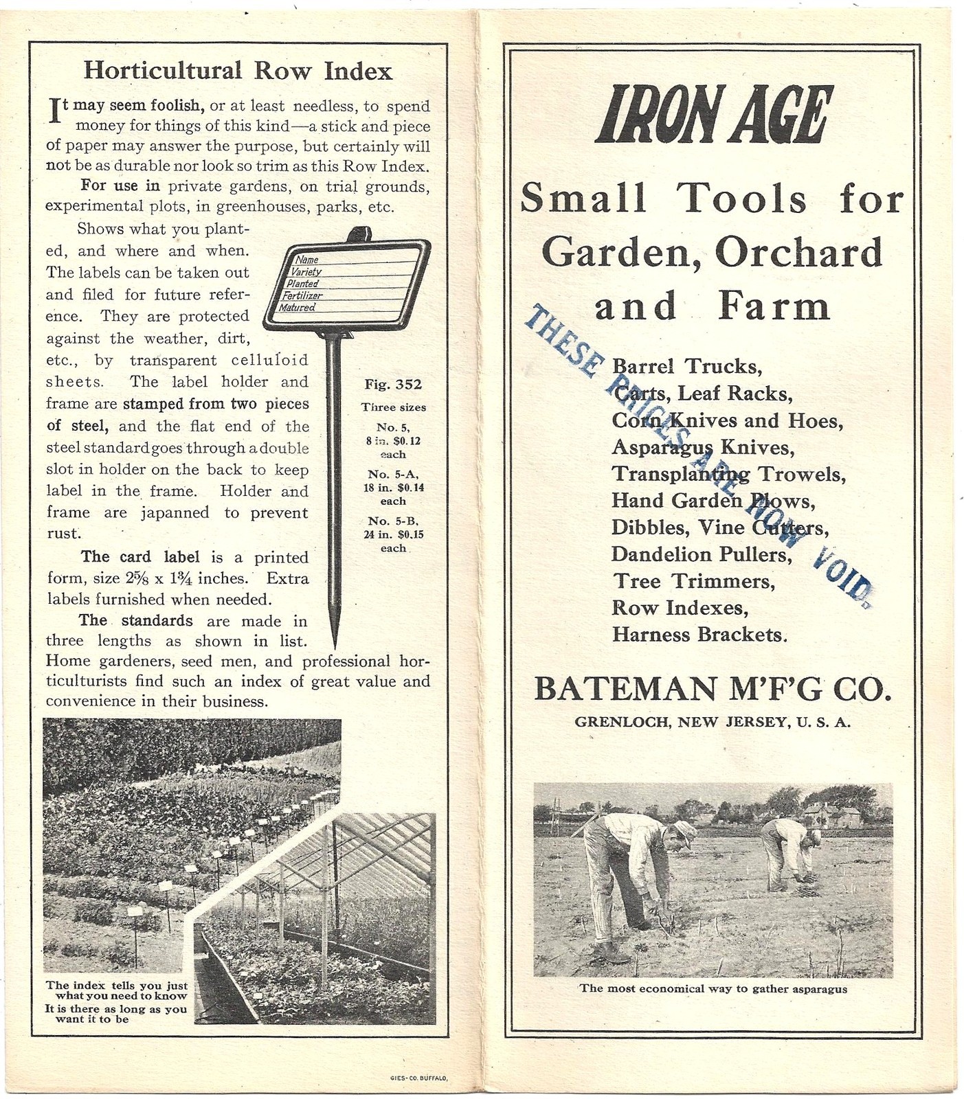 3 Diff Iron Age Farming Implements Sales Brochures c1917 ~ Farm Equipment