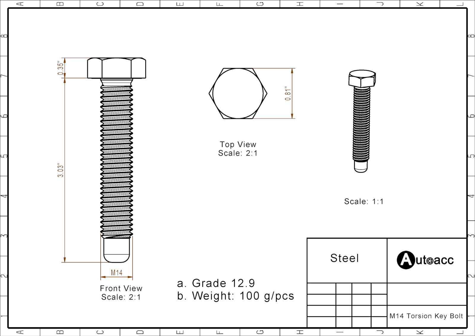 Torsion Key Bolts, Torsion Bar Adjustment Bolts Compatible with Silverado Suburb