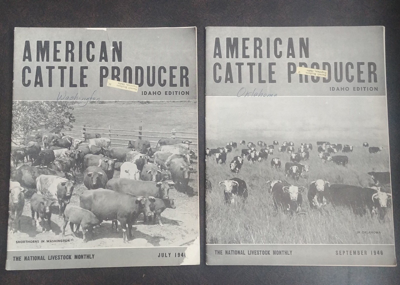 1946 American Cattle Producer [Lot of 10] Idaho Ed. – Livestock Monthly Vintage