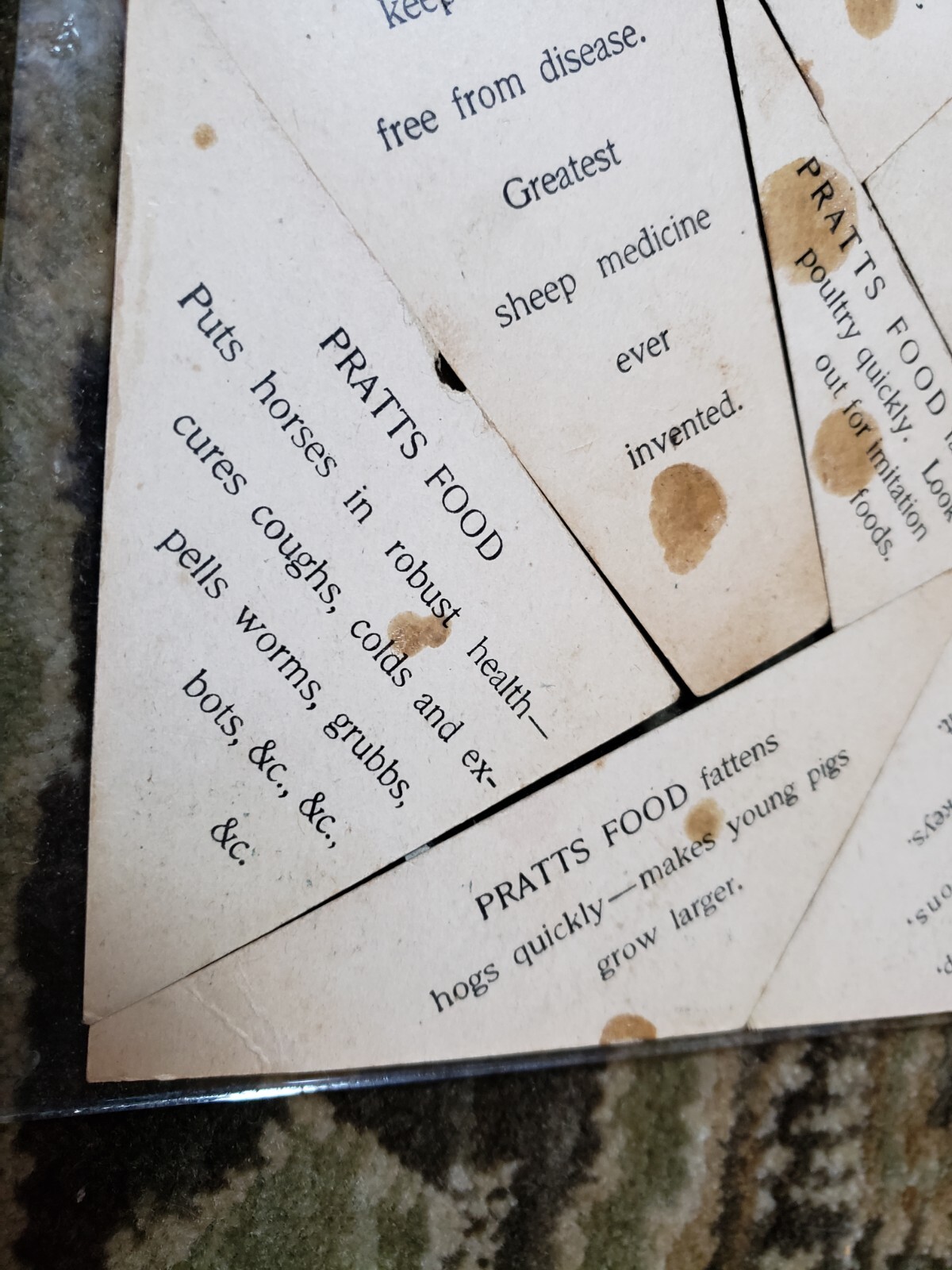Vtg Antique Pratts Food Co. Puzzle Complete Rare Farm Agriculture