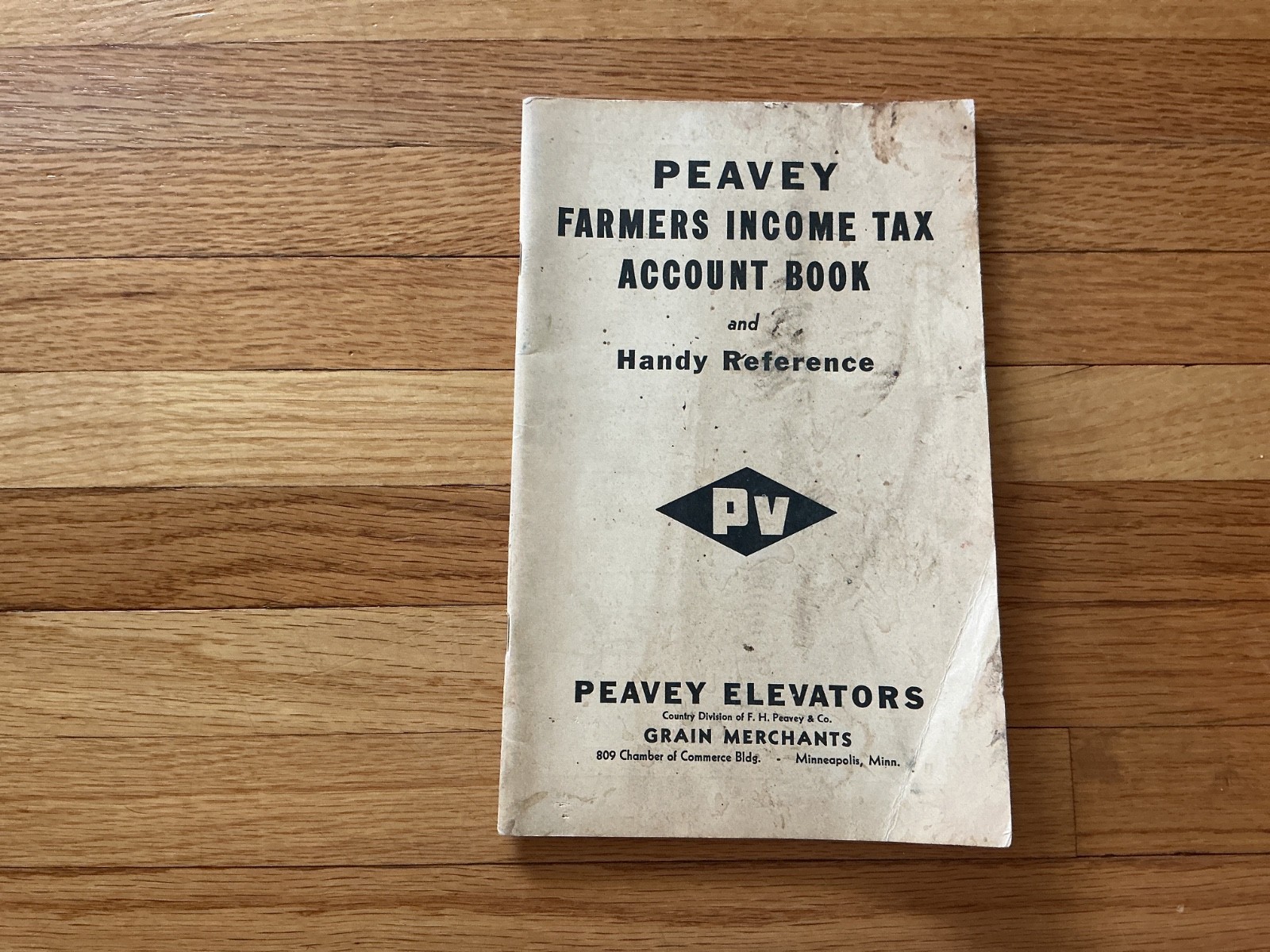 Vtg. 1943 Farm Acct. Tax & Record Book – Peavey Elevators – Mpls., Minnesota