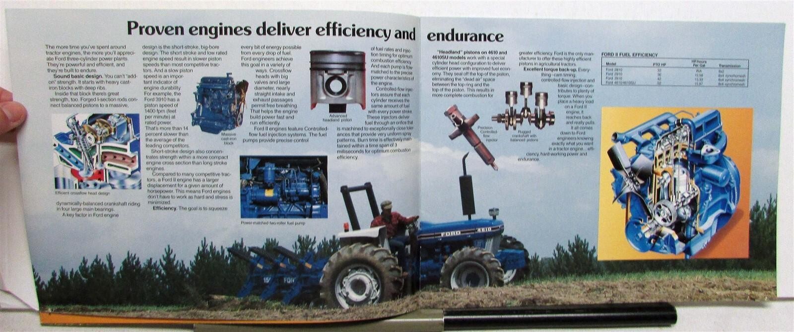 1986 Ford 32 52HP Tractors Specifications Agriculture Sales Brochure