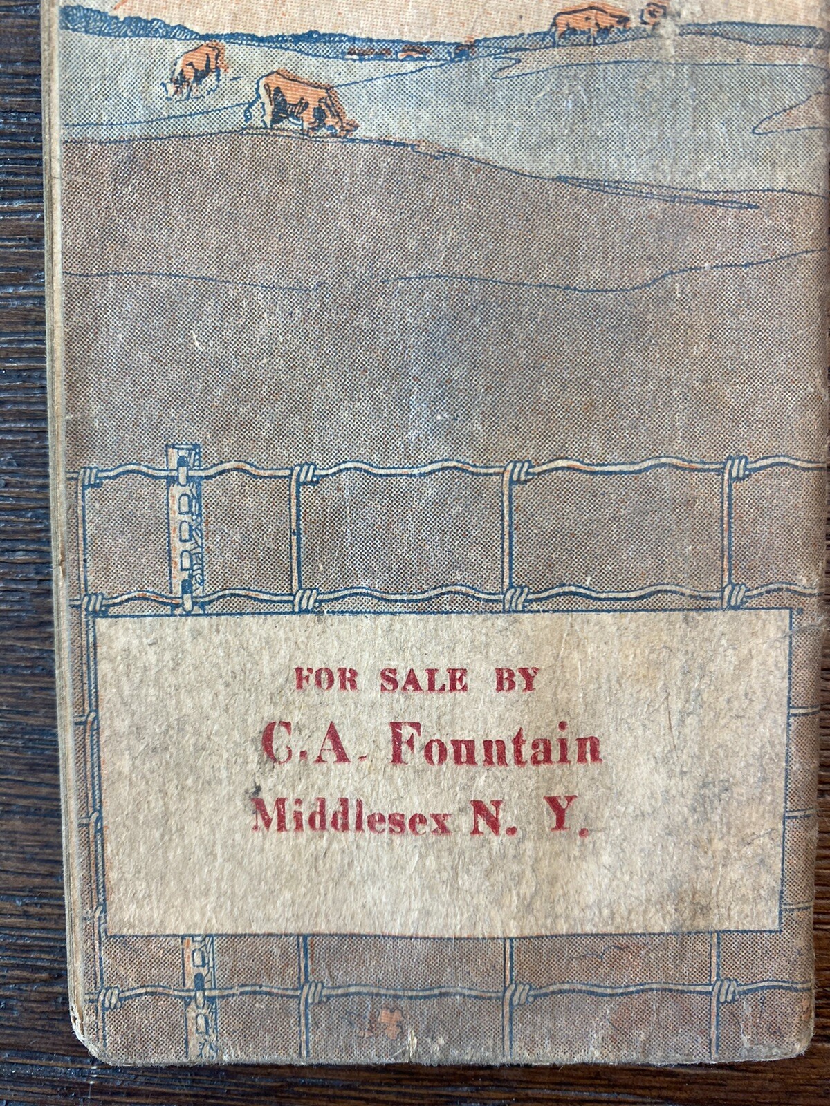 American Fence Memorandum Book American Steel & Wire Co Calendar July Used 1919