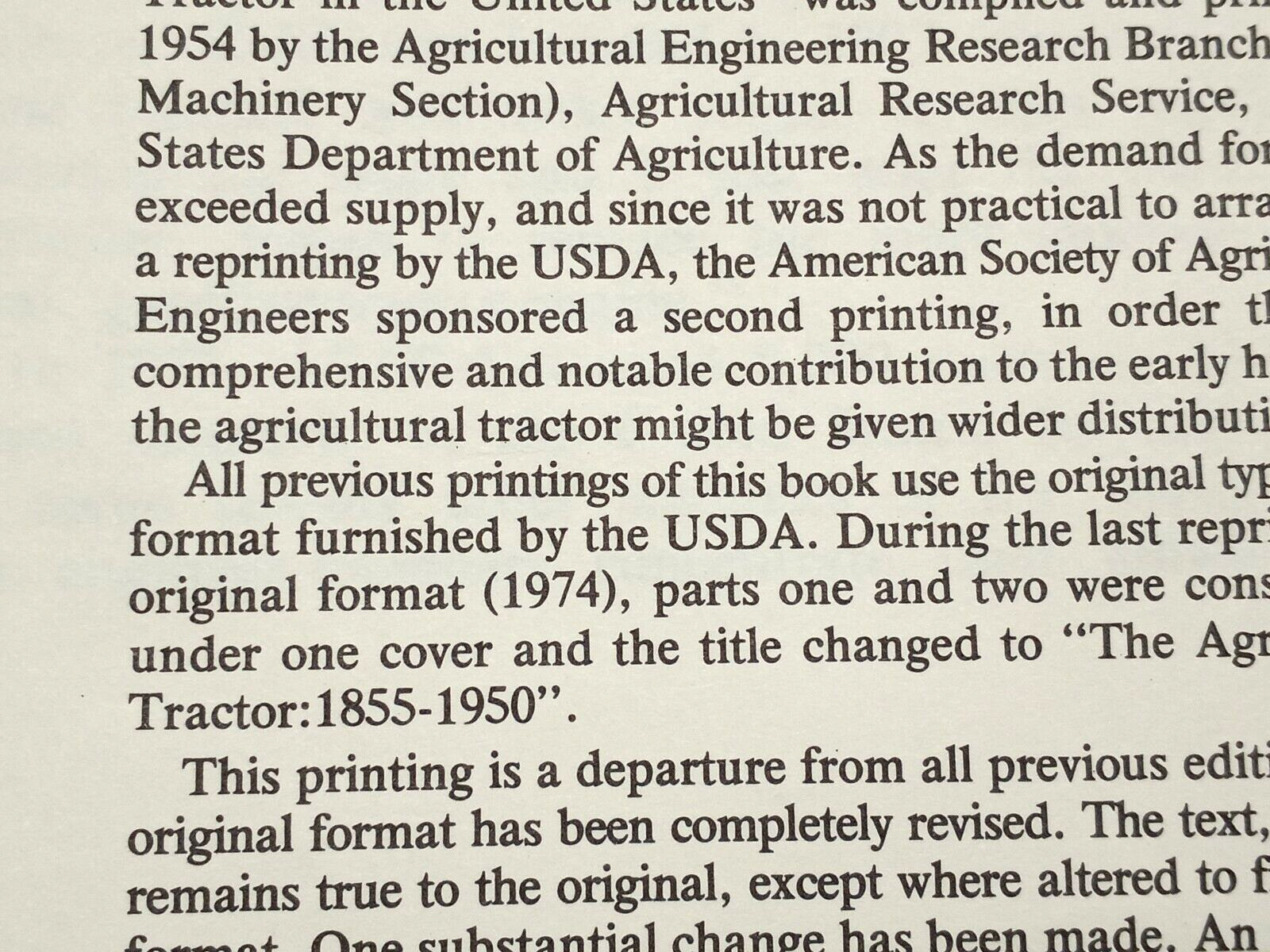 Vintage THE AGRICULTURAL TRACTOR 1855-1950 book