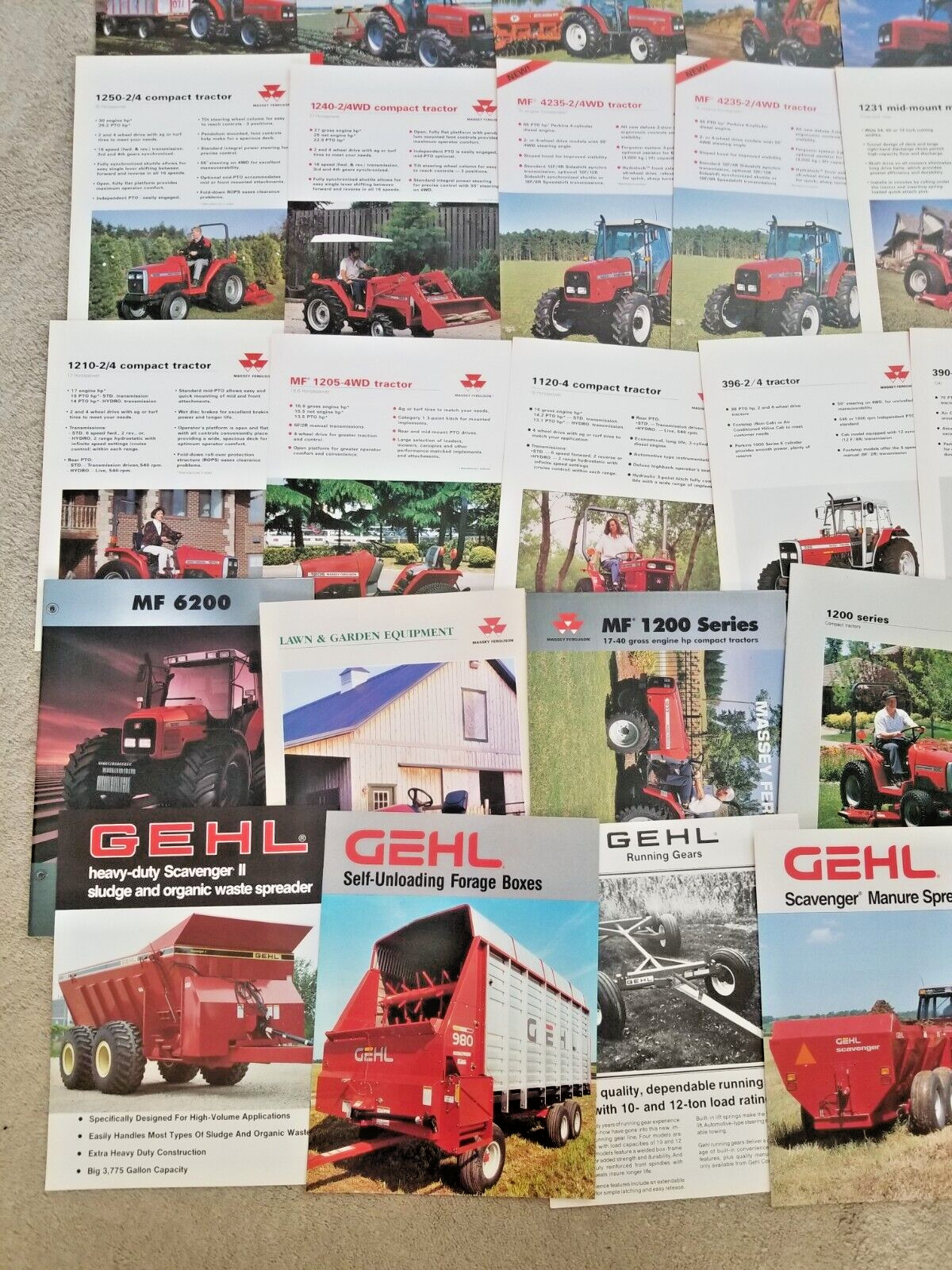 10 Pounds Of Tractor and Implement Brochures/Spec Sheets – 150+ 1980&rsquo;s and Up