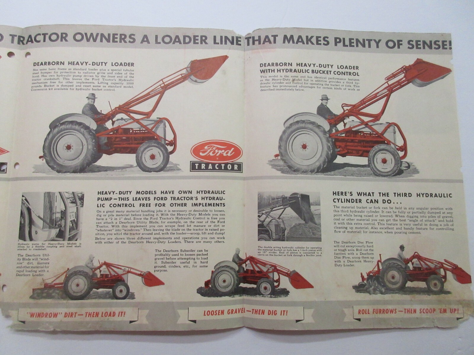 Ford Dearborn Loaders Sales Brochure 1950 6 Page