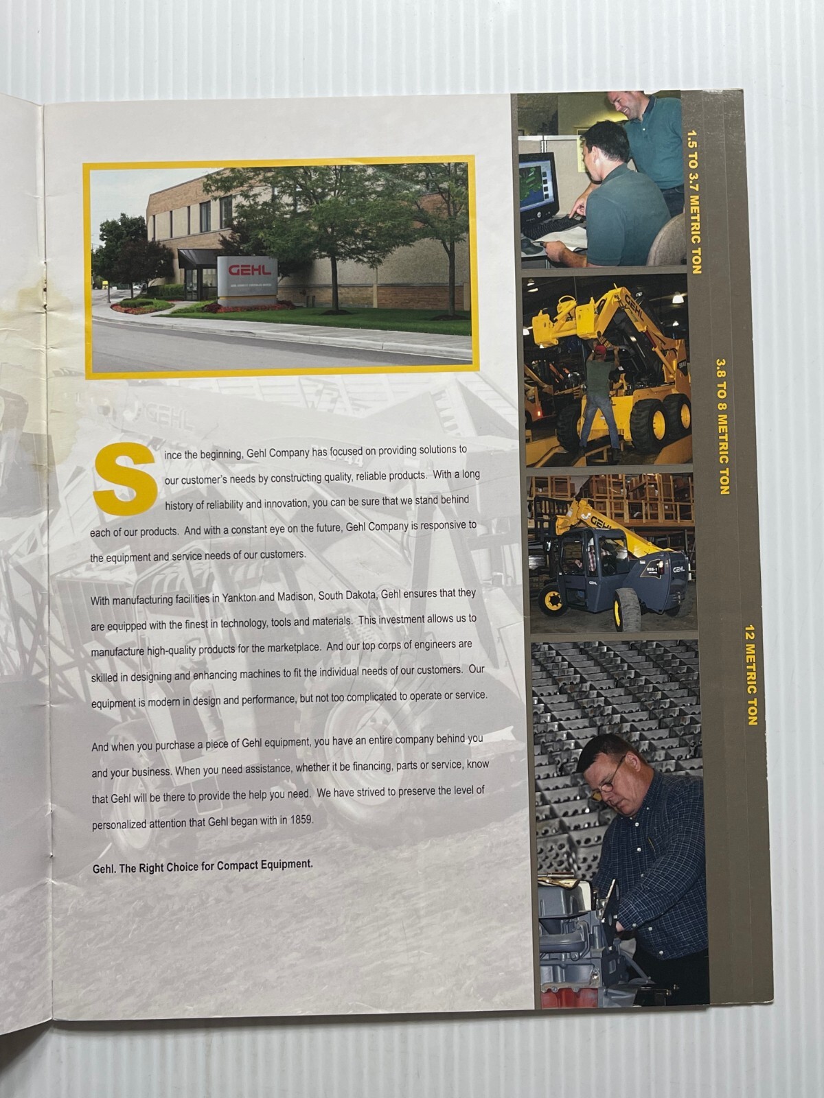 GEHL Compact Excavators Full Line Sales Brochure (Original Brochure *2008*)