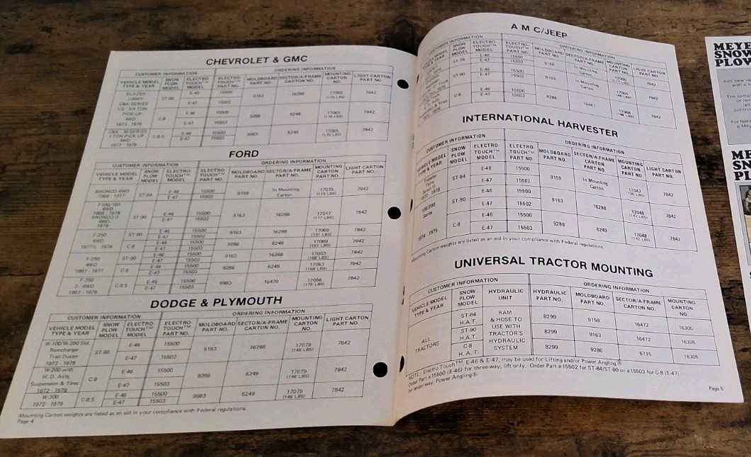 Meyer Products Snow Plows Brochure And Price List