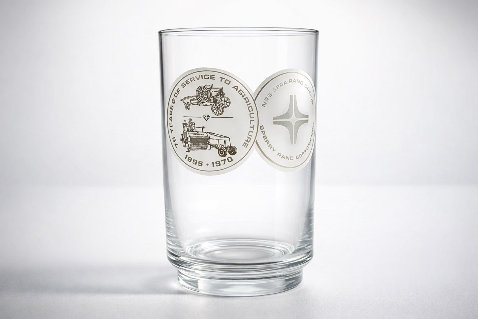 Commemorative New Holland Division Sperry Rand Glass Collectible