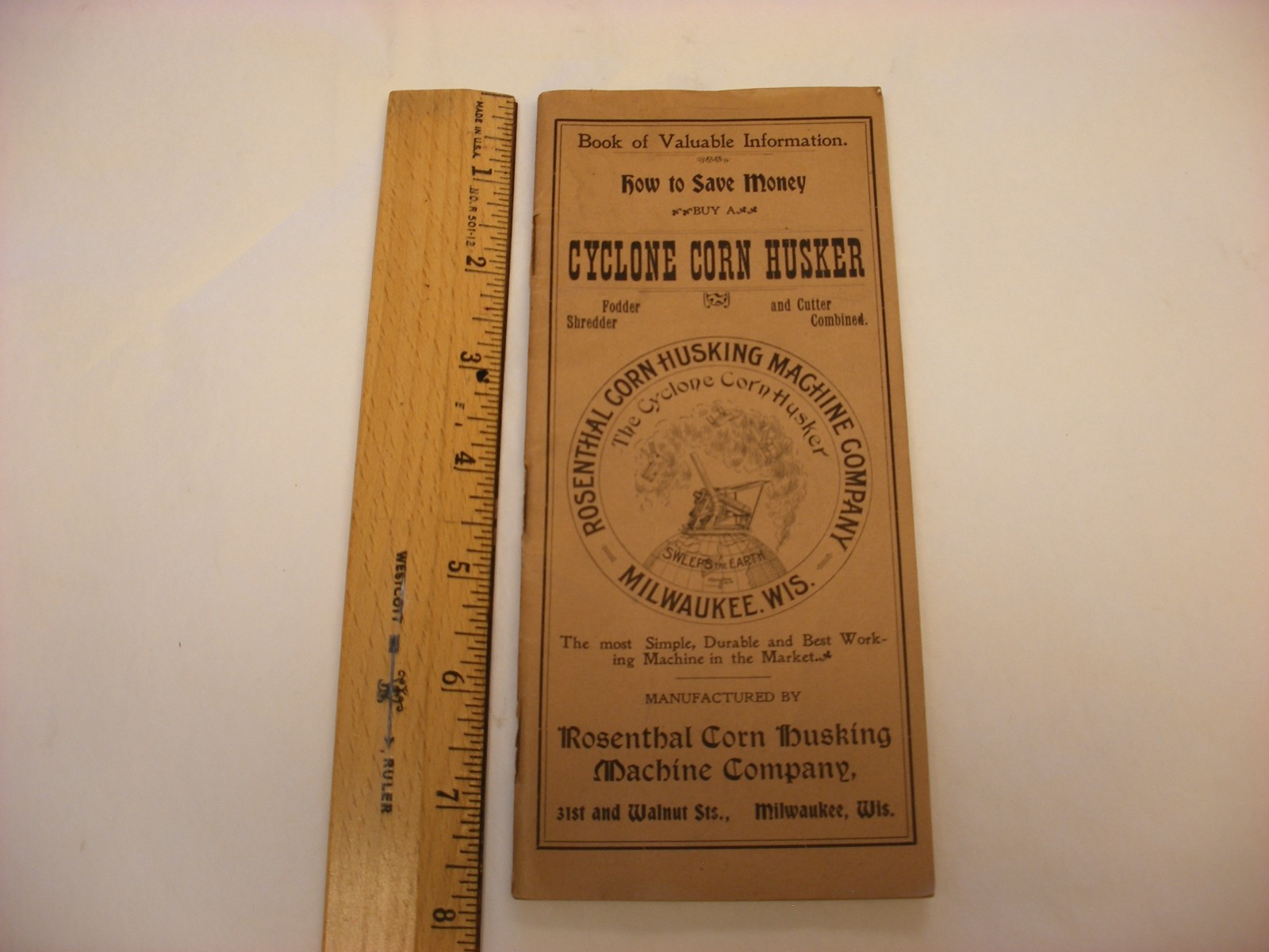 Vtg Farm Agriculture Equipment Catalog Cyclone Corn Husker Rosenthal Machine Co.