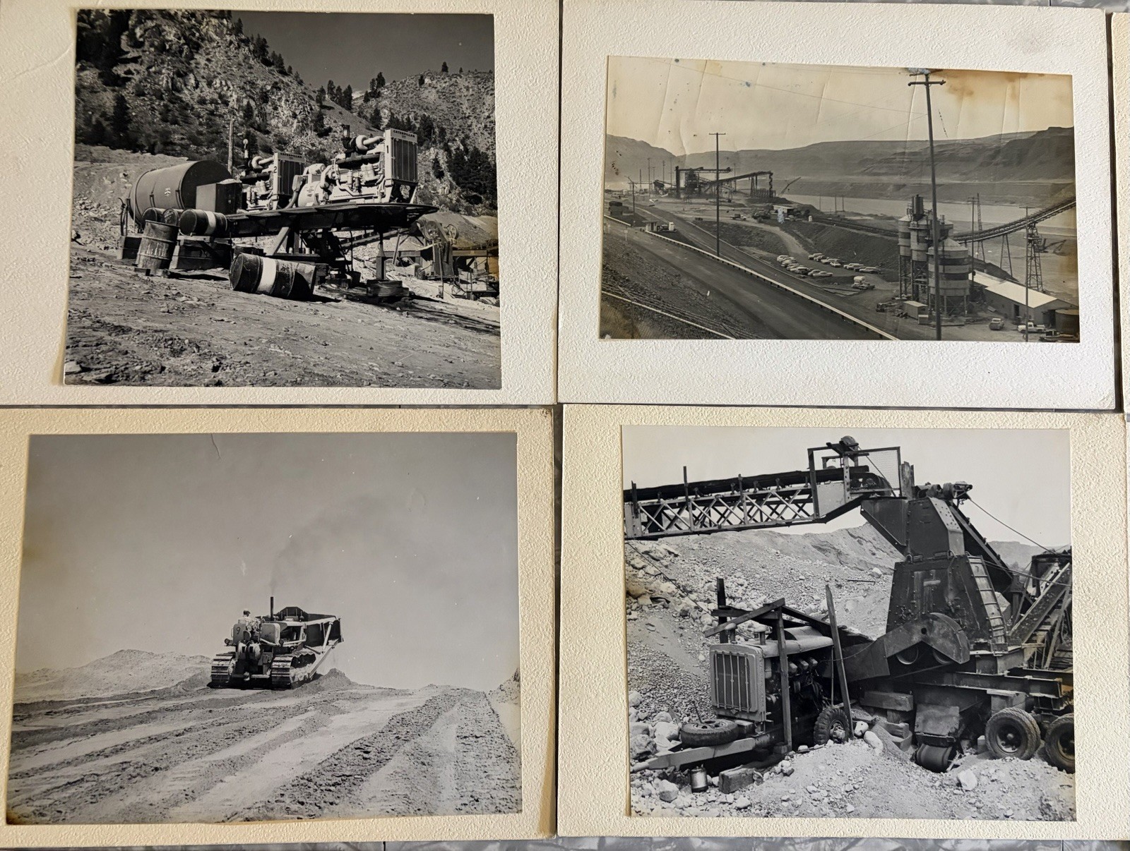 24 VINTAGE PHOTOS MINING INDUSTRIAL SITE MANITOWOC CATERPILLAR EQUIPMENT AT WORK