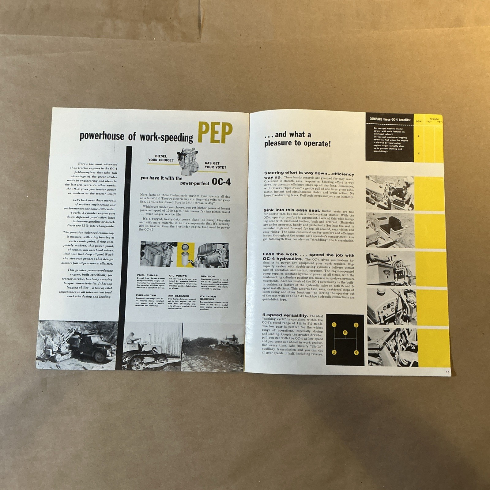 Vintage Original Oliver OC-4 Crawler Brochure Oliver Corporation As Is INV-P0805