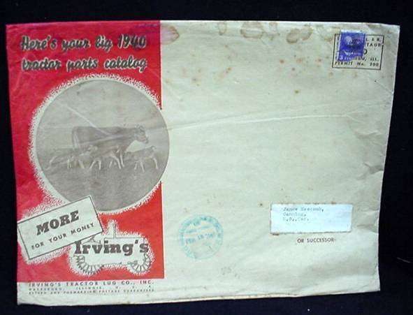 1940 Irving&rsquo;s Tractor Lug Co Replacement New & Used Parts Catalog WW2 Era