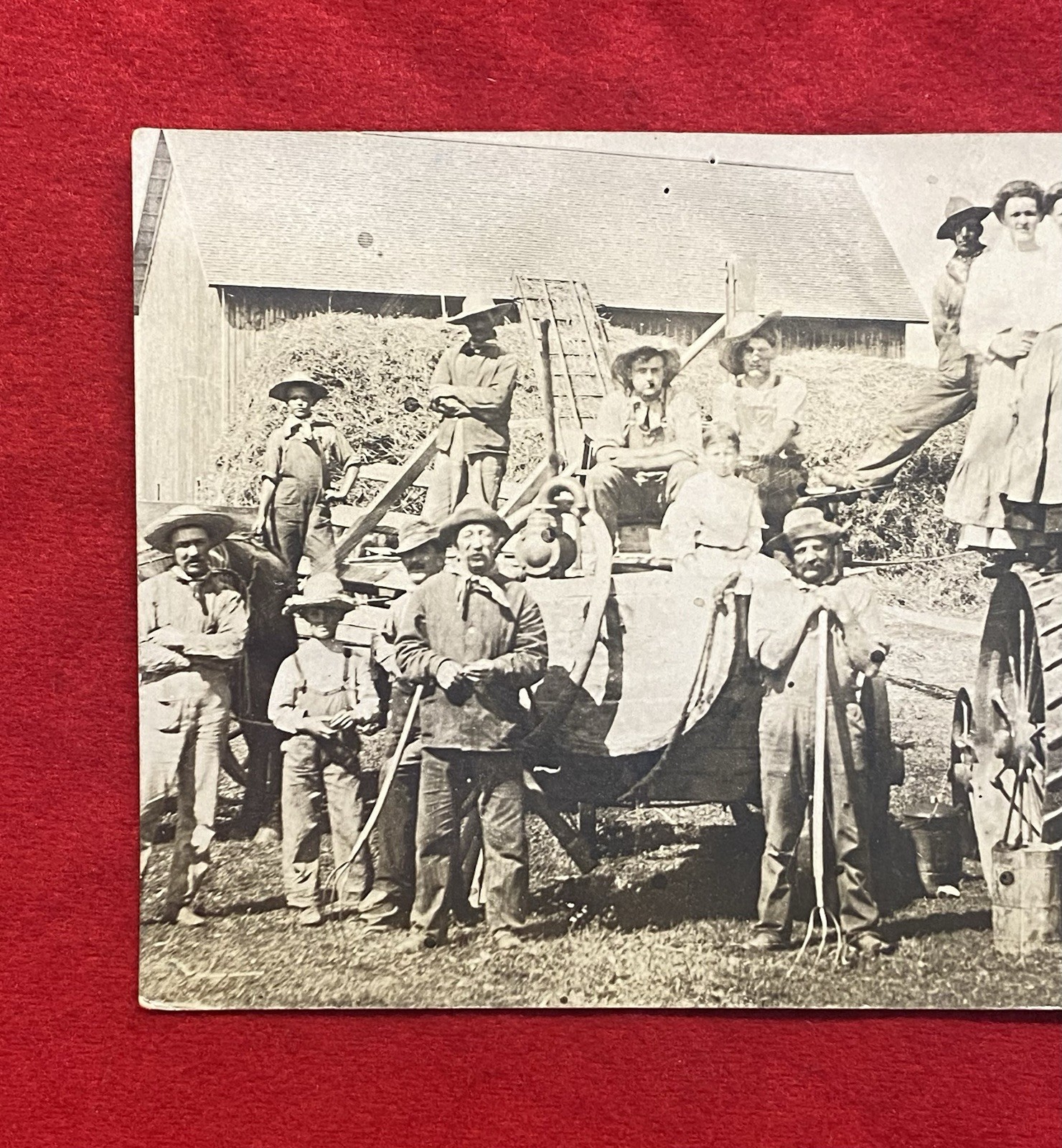 1900c **FARM HANDS & AGRICULTURAL EQUIPMENT** UNUSED REAL-PHOTO POSTCARD (RPPC)!