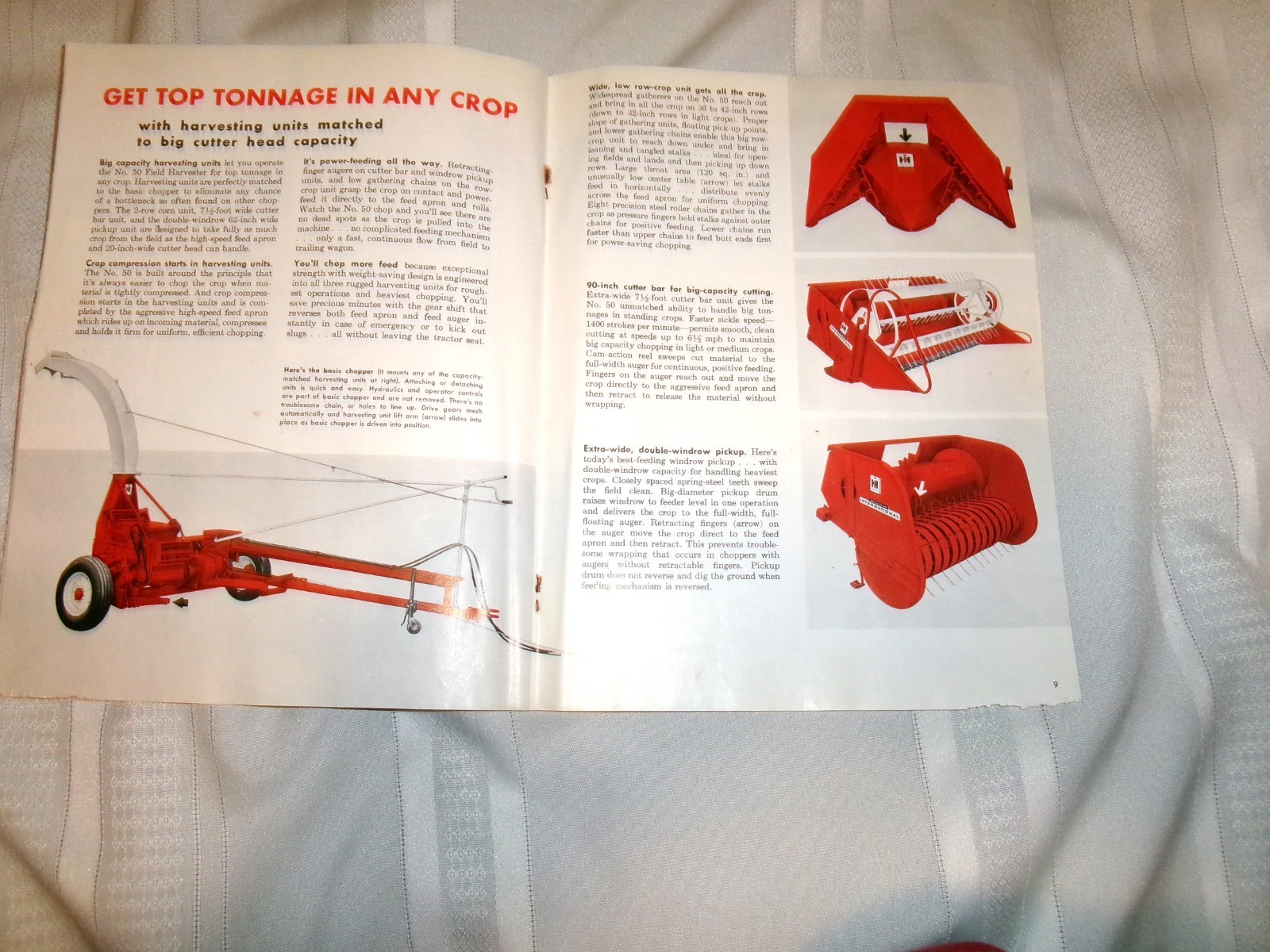 Vintage International 50 Field Harvester Sales Brochure 1960s. L@@K!!