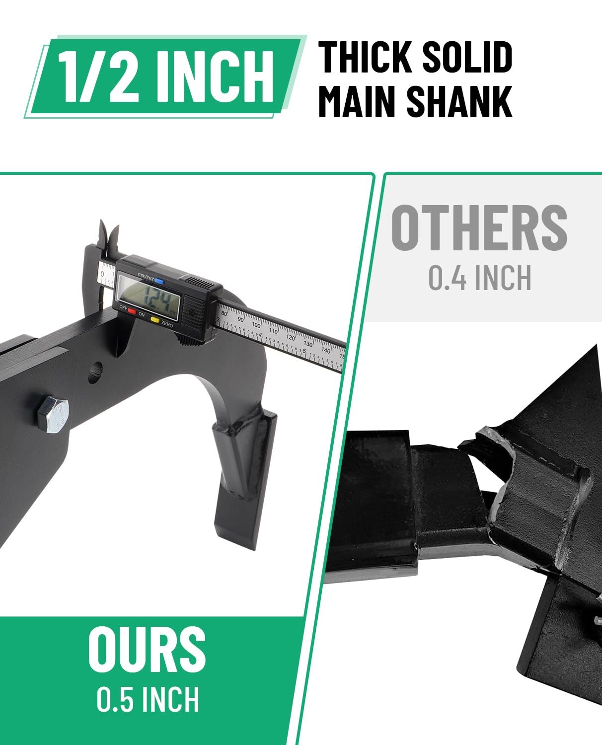 Racewill Upgraded Hitch Mounted Ripper for ATV/UTV/Tractor/Lawn Mower with 2 …