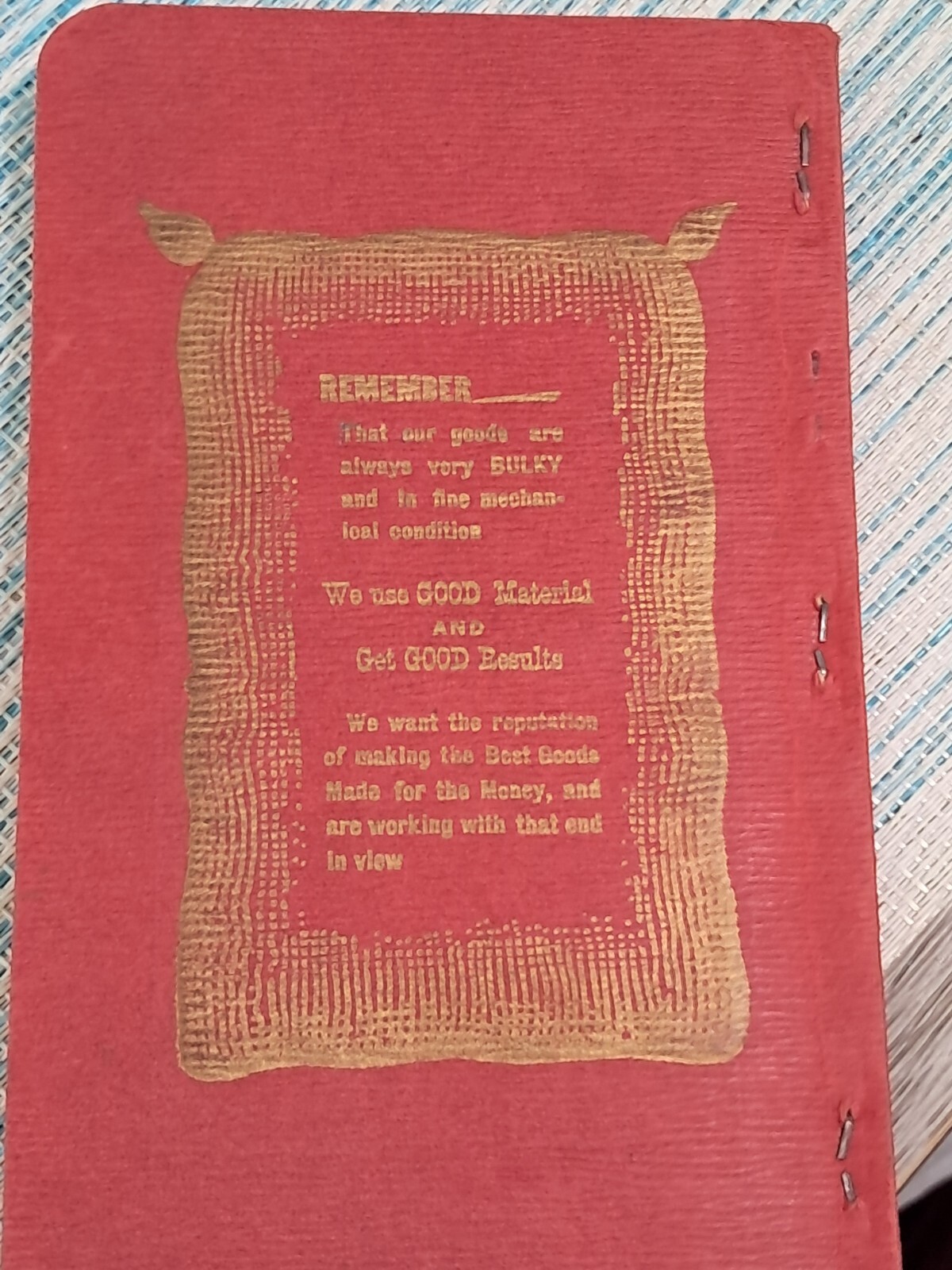 Vintage Griffith & Boyd Co. Agriculture Catalog and Ledger