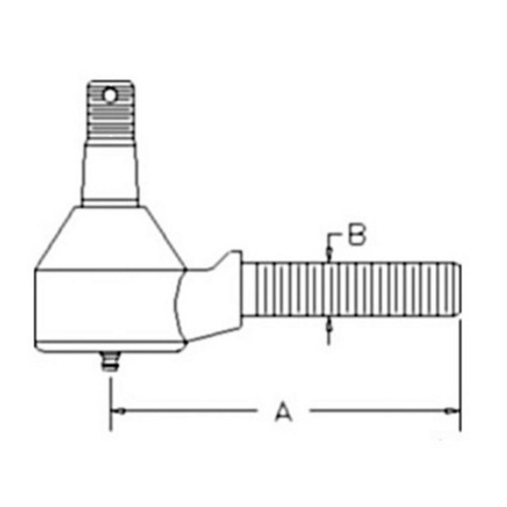 Tie Rod End RH Thread Fits Kubota B2410 B1700 B1700 B2400 B2400 B2710 B2100 B210
