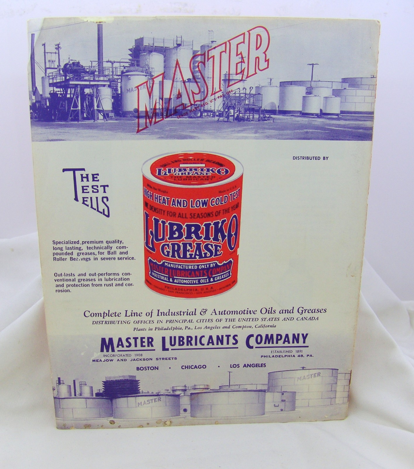 Vintage Lubriko Greases Advertising Brochure! Circa 1950&rsquo;s! – NO RESERVE!