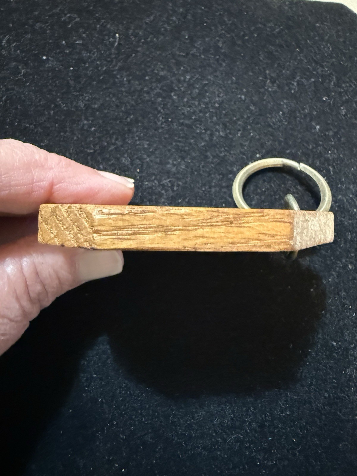 Vintage Farm Bureau Insurance Wood & Leather Keychain