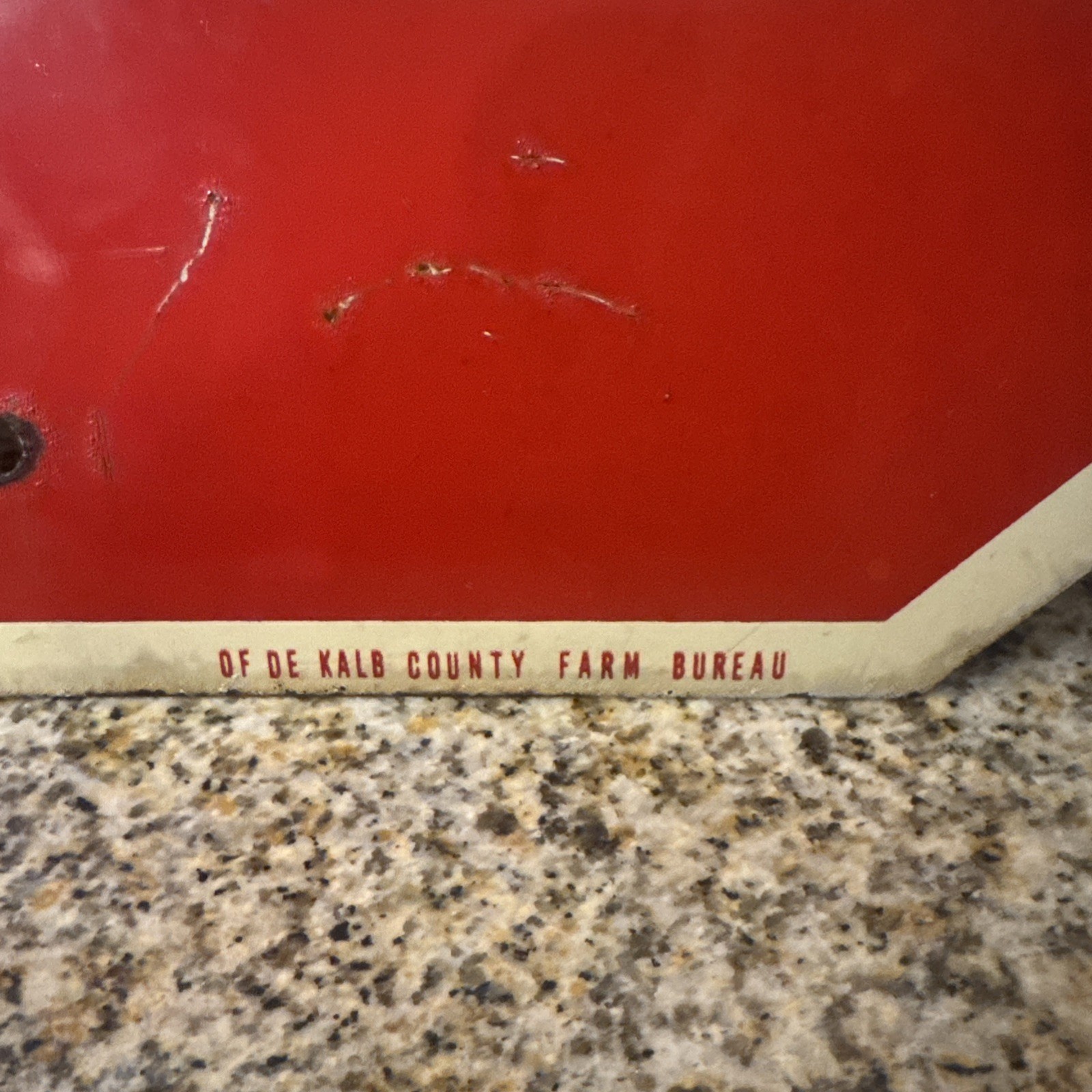 Vintage Farm Bureau & Stop Sign 15&Prime; X 15&Prime; Metal Sign Dekalb County Illinois
