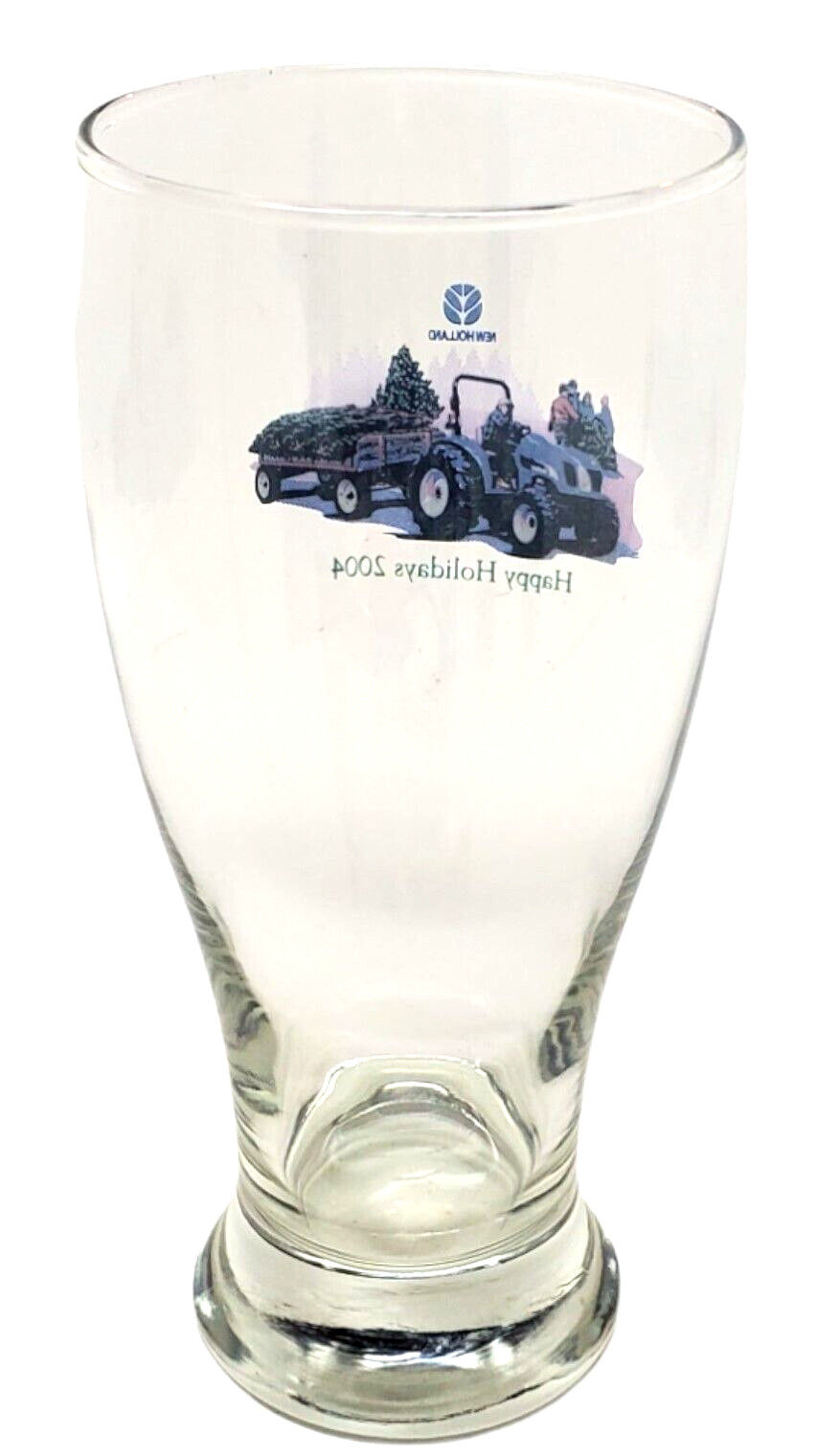 New Holland – Happy Holidays 2004 Pilsner Glass(es) Tractor with Christmas Trees
