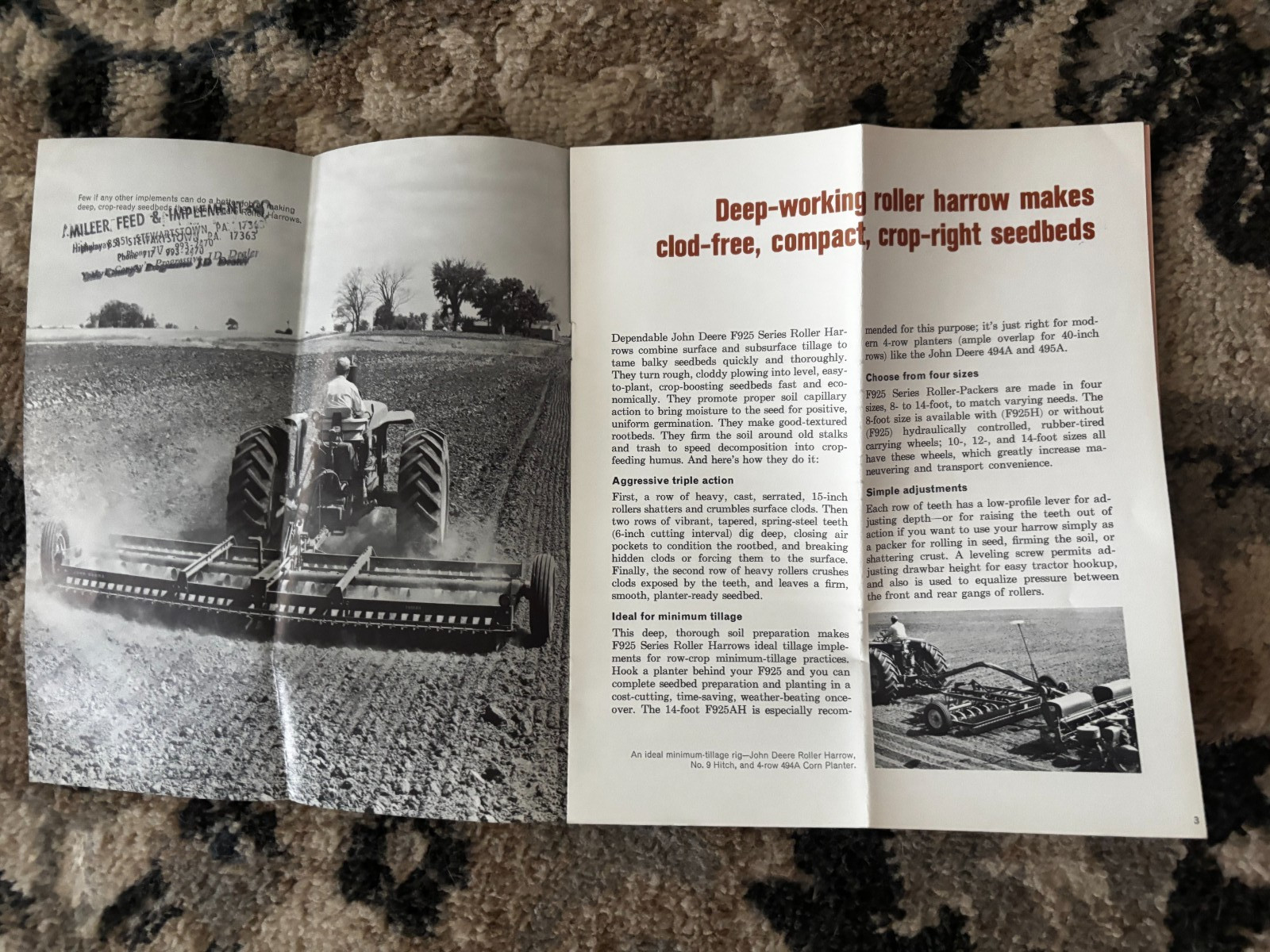 John Deere Roller Harrows & Packers For 1966 Brochure DCPA26