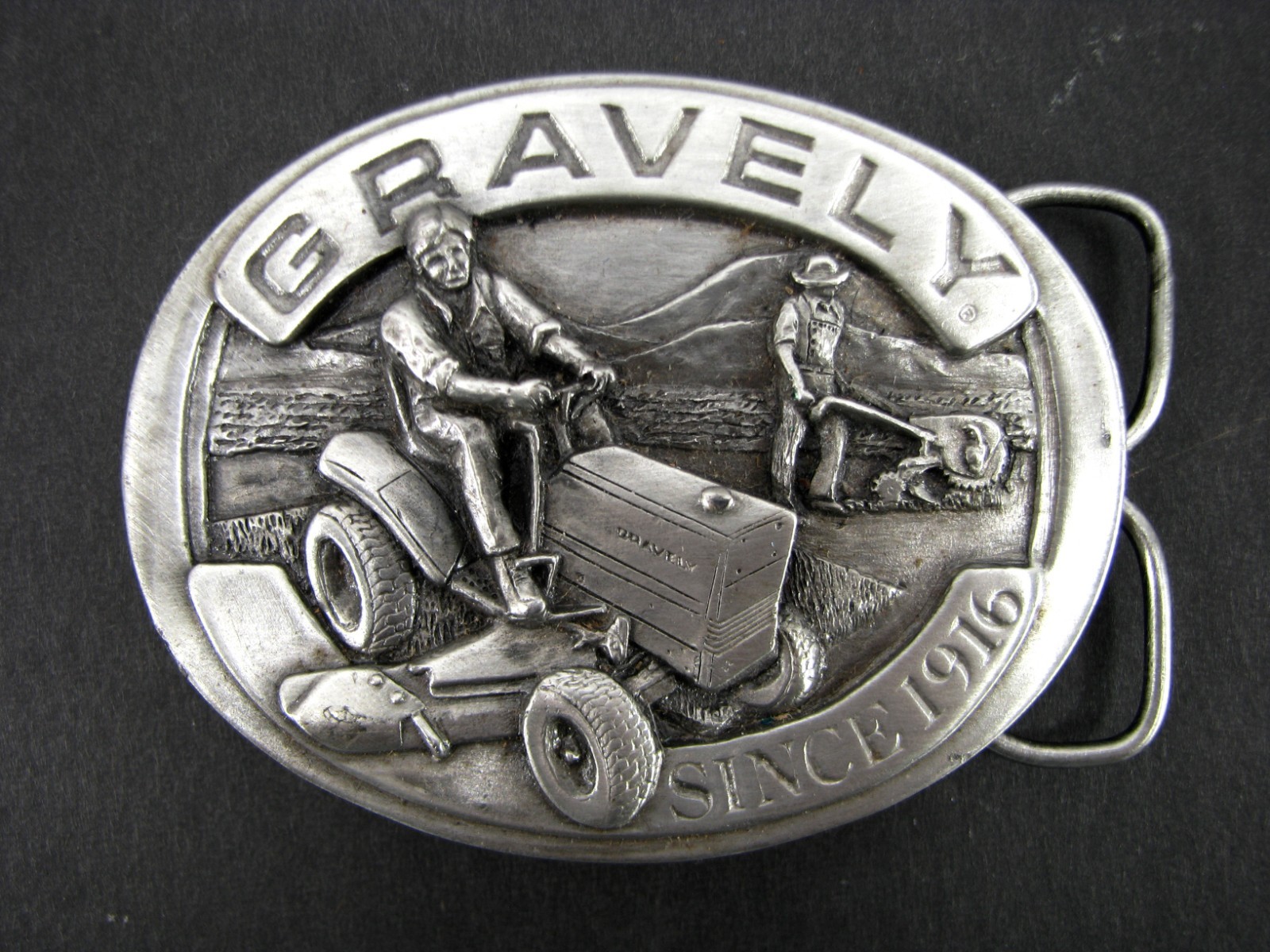 Gravely Tractor Belt Buckle Farm Garden Implement vtg Lawn Mower Landscaper