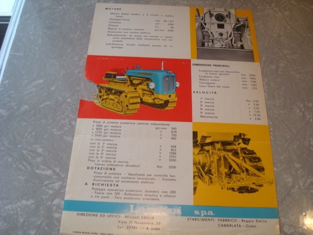 Italian Tractor Landini CL 4000 w/ 1962 Letter