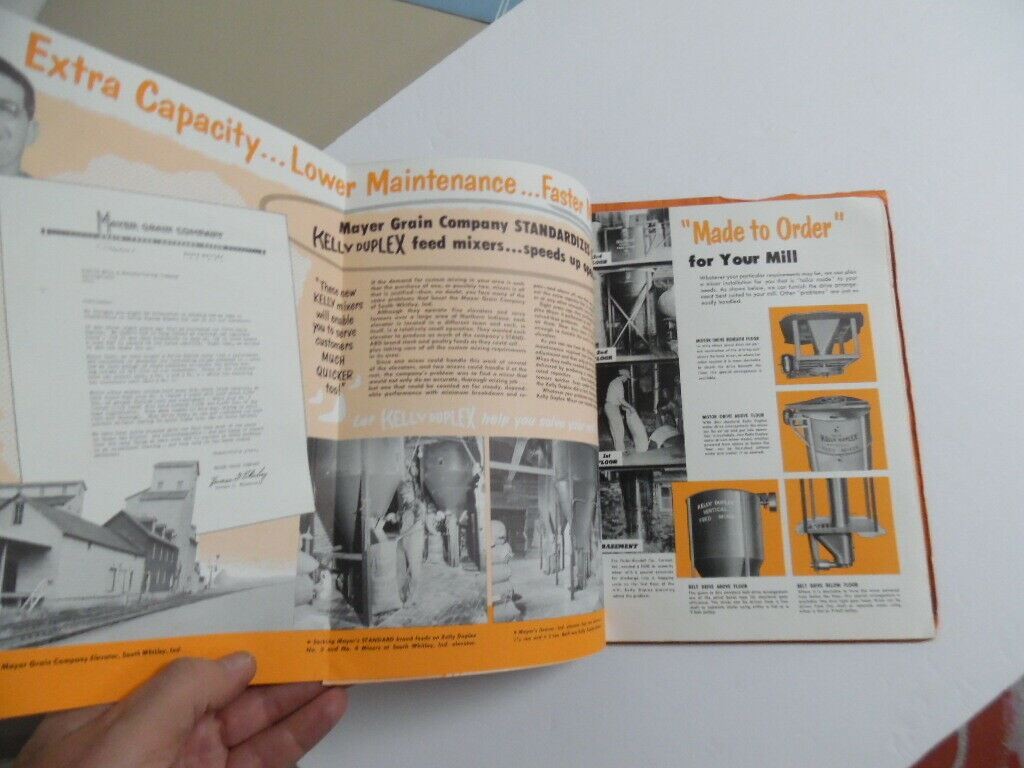 1950s Kelly Duplex Dealer Catalog Binder Hammer Mill Corn Springfield OH Vintage
