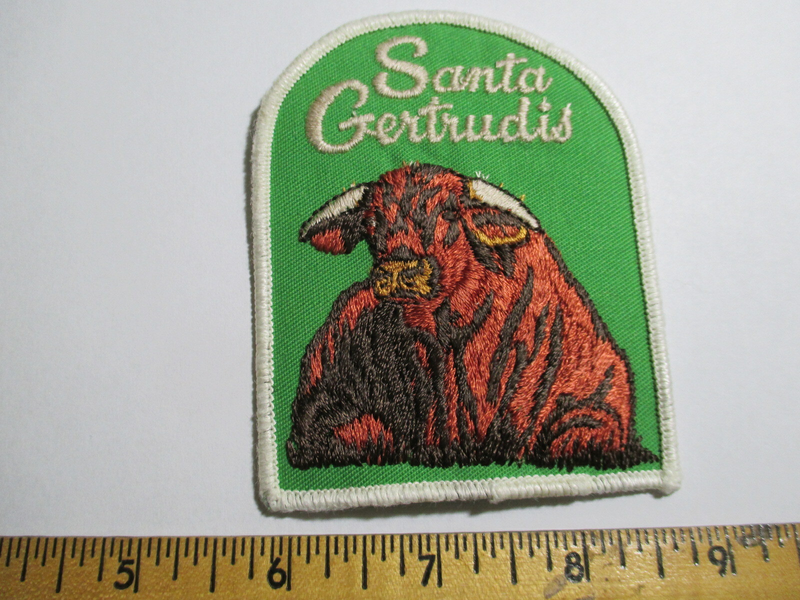 Santa Gertrudis Patch Cattle Cow Steer Agricultural Farming NOS Vintage 80&rsquo;s