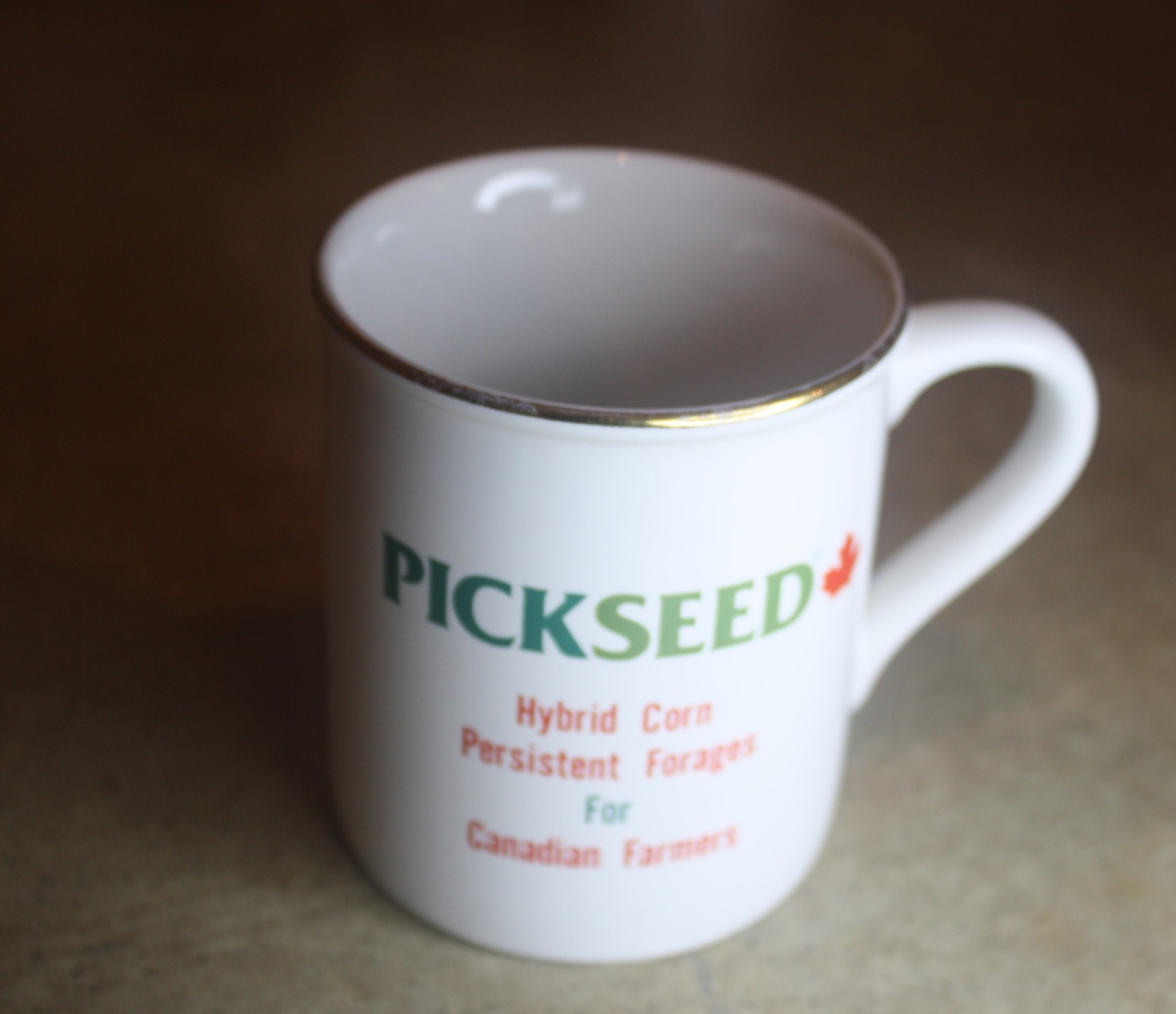 ADVERTISING PICKSEED HYBRID CORN HYBRID CORN PERSISTENT FORAGES MUG / CUP CANADA