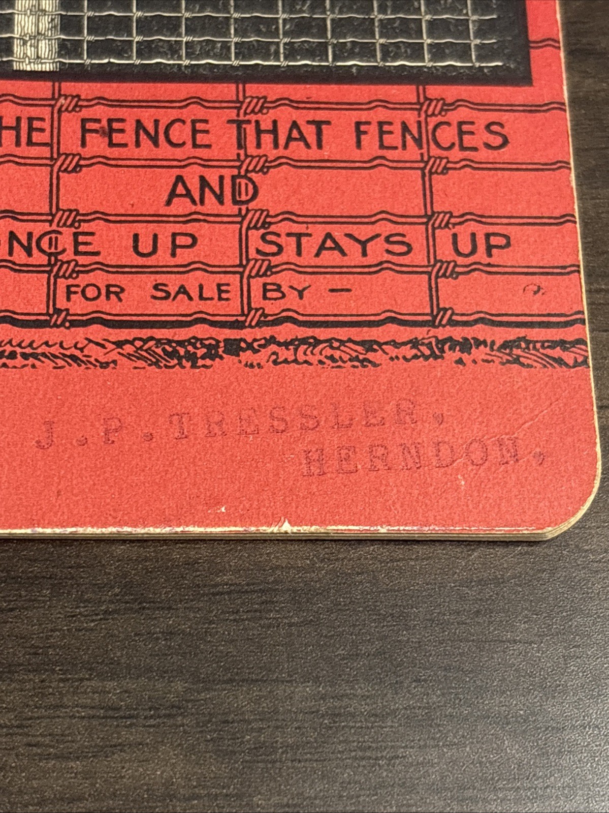 Antique 1902 American Field & Hog Fence Notebook – Farm – Herndon, Pennsylvania