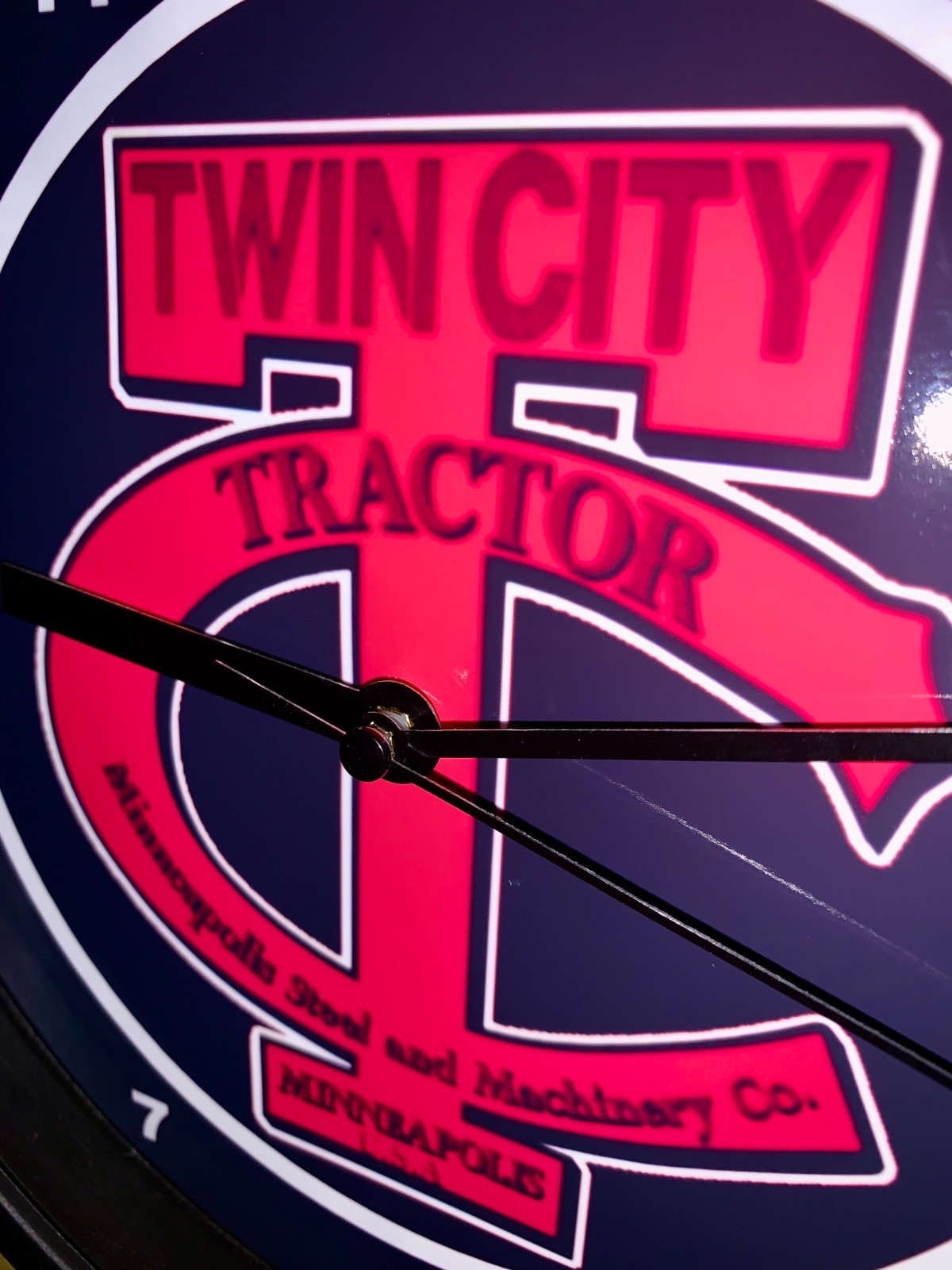 Twin City Tractor Minneapolis Minnesota Farm Barn Garage Man Cave Clock Sign