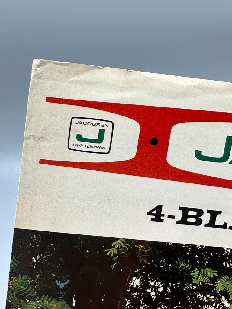 1967 JACOBSEN 4-Blade Rotary LAWN MOWER Advertising Brochure Vintage