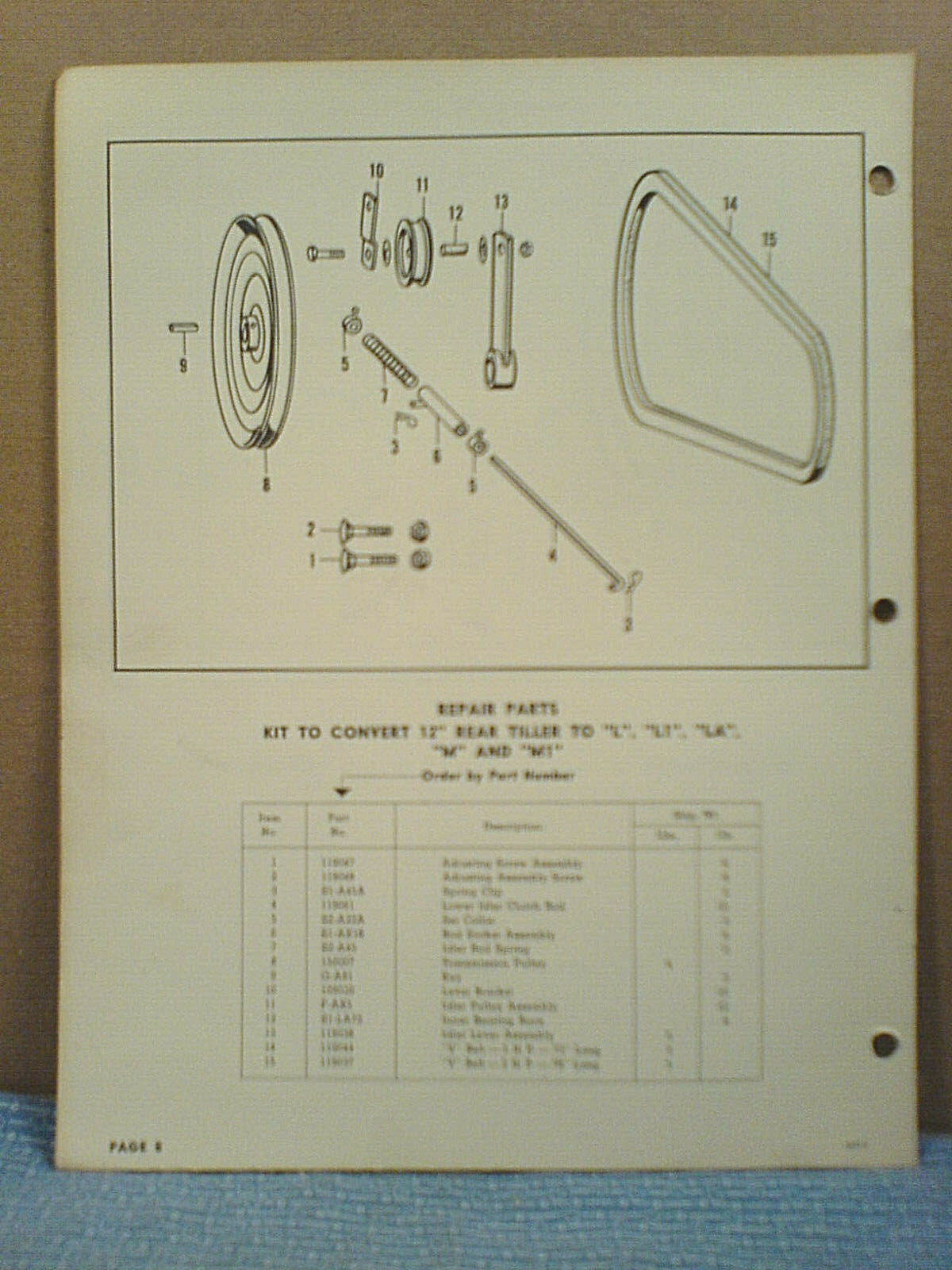 SIMPLICITY WALKING TRACTOR 990069 12&Prime; TILLER OPERATOR, ASSEMBLY, & PARTS MANUAL