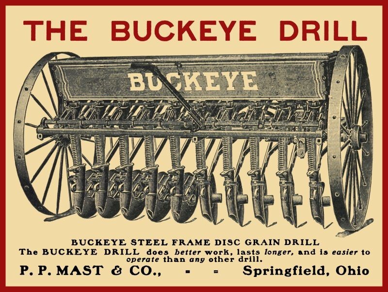1905 P.P. Mast Buckeye Drill, Springfield, OH NEW METAL SIGN: 12×16&Prime; Free Ship.