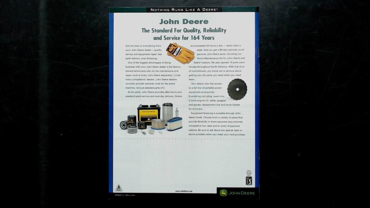 John Deere Portable Power Equipment Brochure Vintage Agriculture 1991