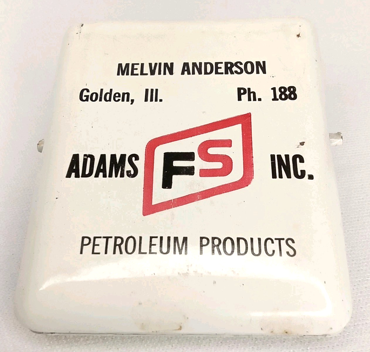 Vintage 1950s Agricultural Advertising Clip Adams FS Petroleum Golden Illinois