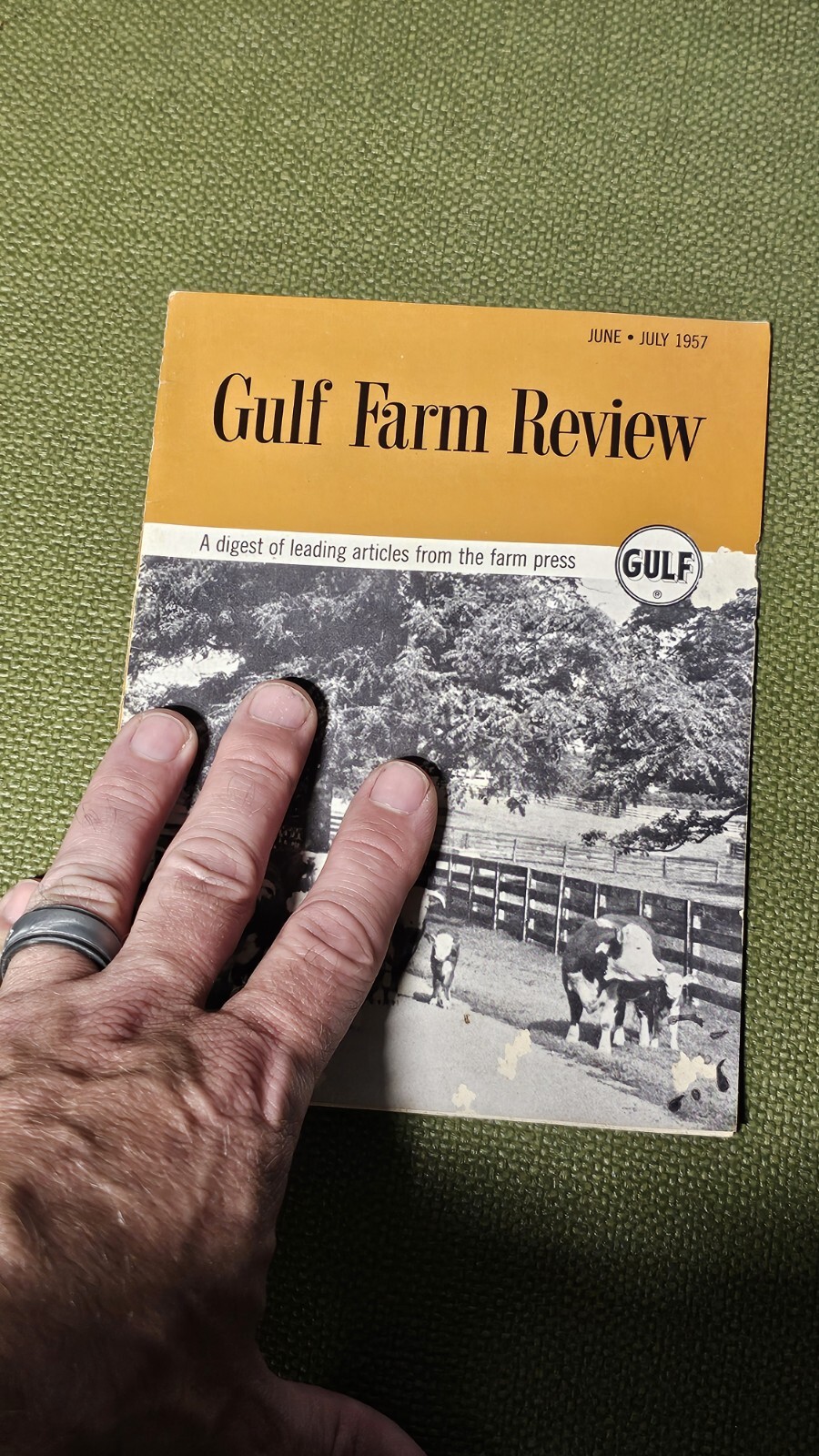Vintage Gulf Farm Review Agricultural Farming Magazine Handout June July 1957