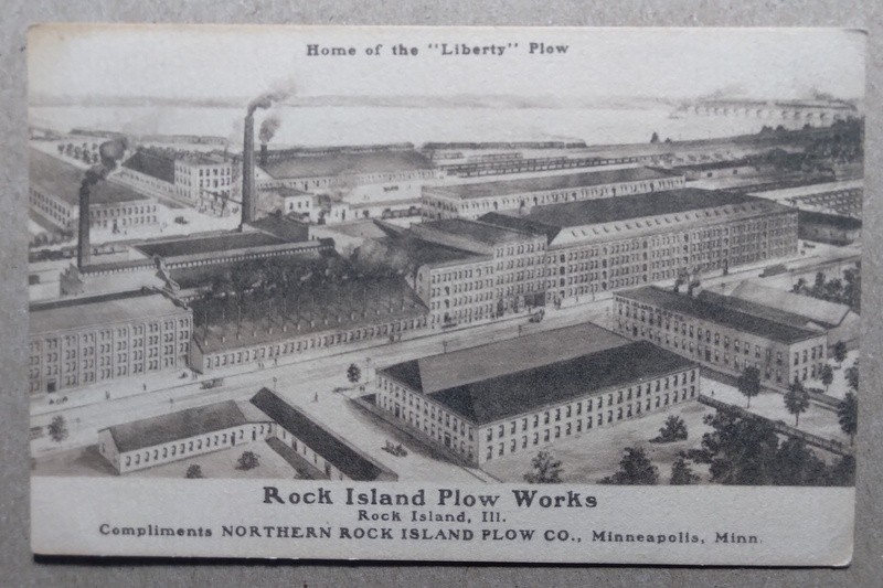 c1910 Rock Island Plow Works Illinois Minneapolis Hamline Exhibit MN Adv PC