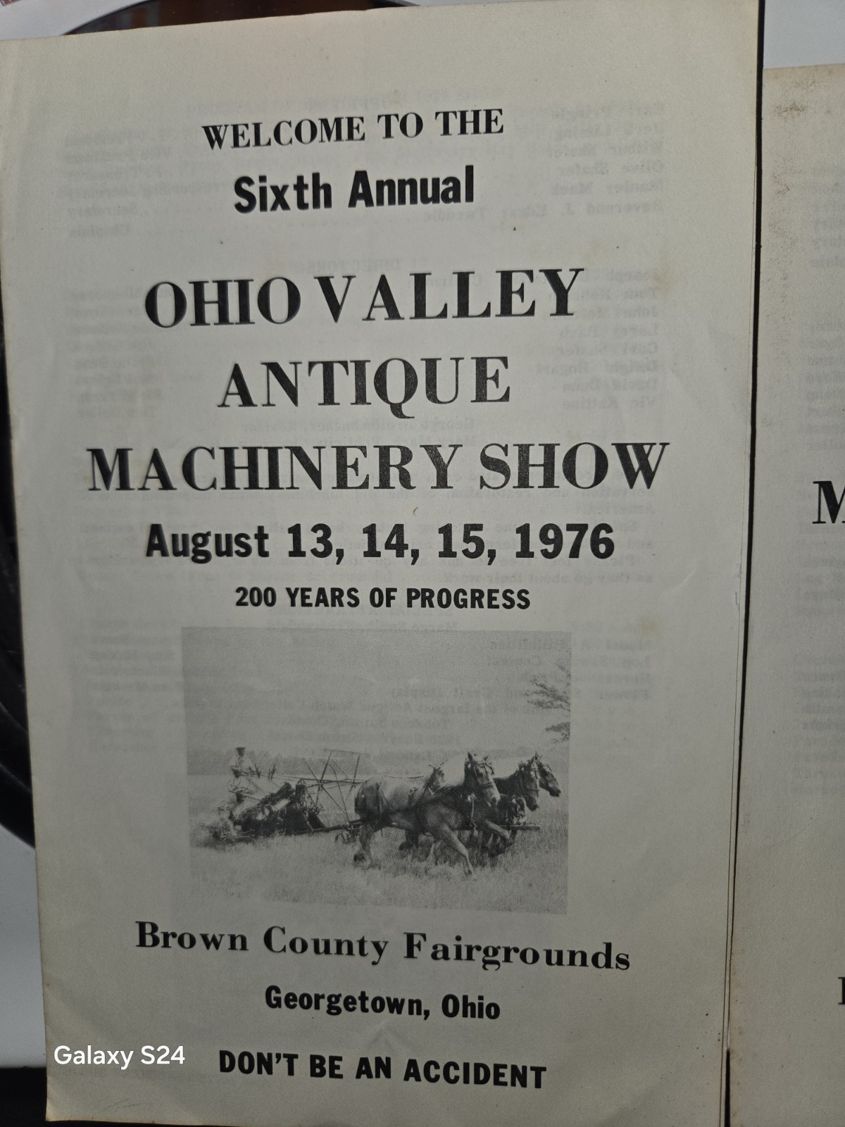 LOT OF FOUR OVAM OHIO VALLEY ANTIQUE MACHINERY SHOW 3 X 1976 1977