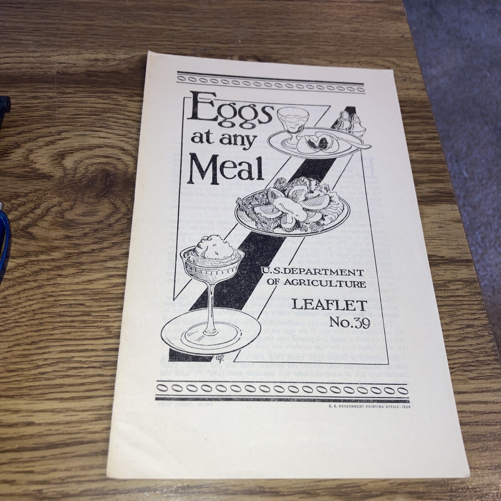 Eggs at Any Meal 1929 US Dept of agriculture Leaflet 39