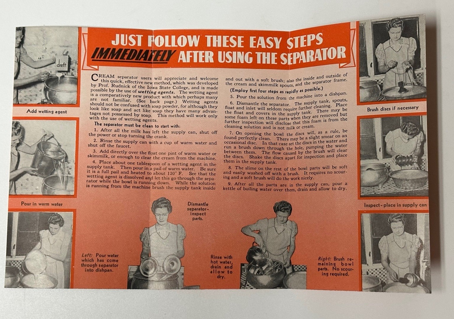 1950&rsquo;s De Laval How to wash your separator in 2 minutes pamphlet (22A)