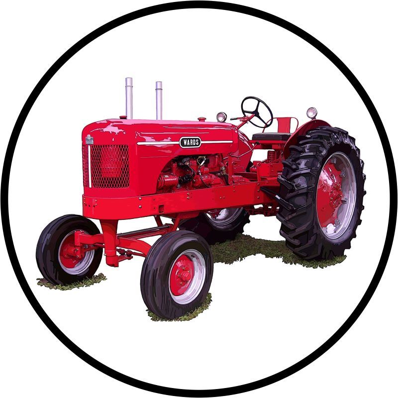 Montgomery Wards Tractor NEW Metal Sign 28&Prime; Dia. Round AMERICAN STEEL