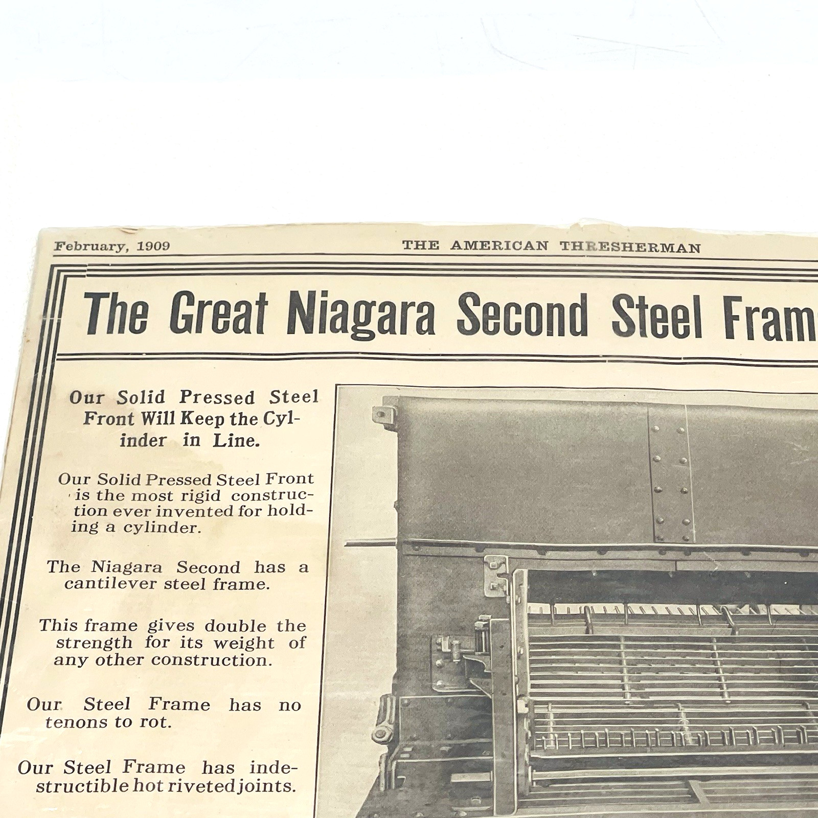 Lot of 3 Vintage 1909 Farm Machine Magazine Ads Feb The American Thresherman