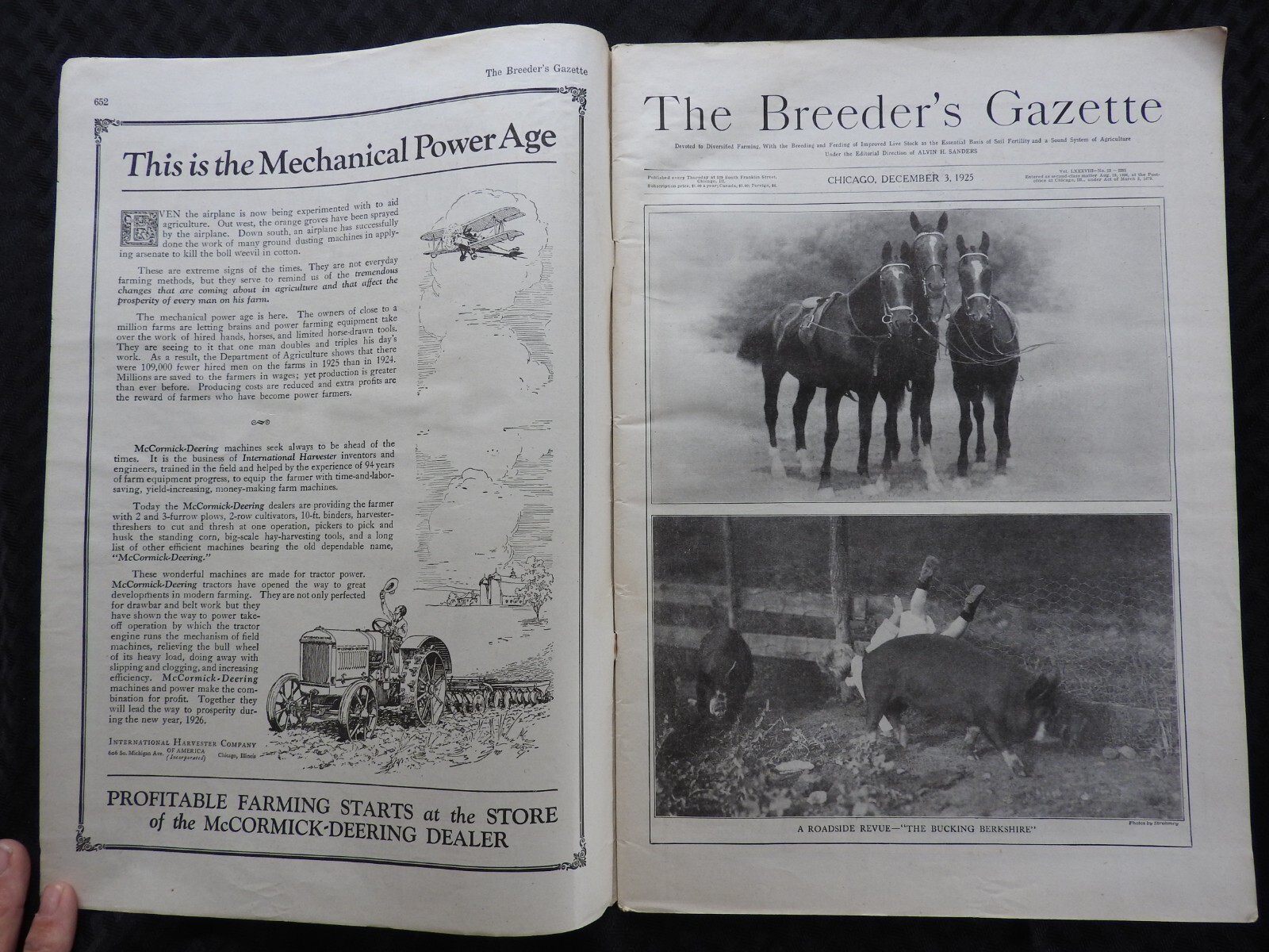 1925 Breeder&rsquo;s Gazette Magazine – cattle rancher farmer horse show VERY GOOD
