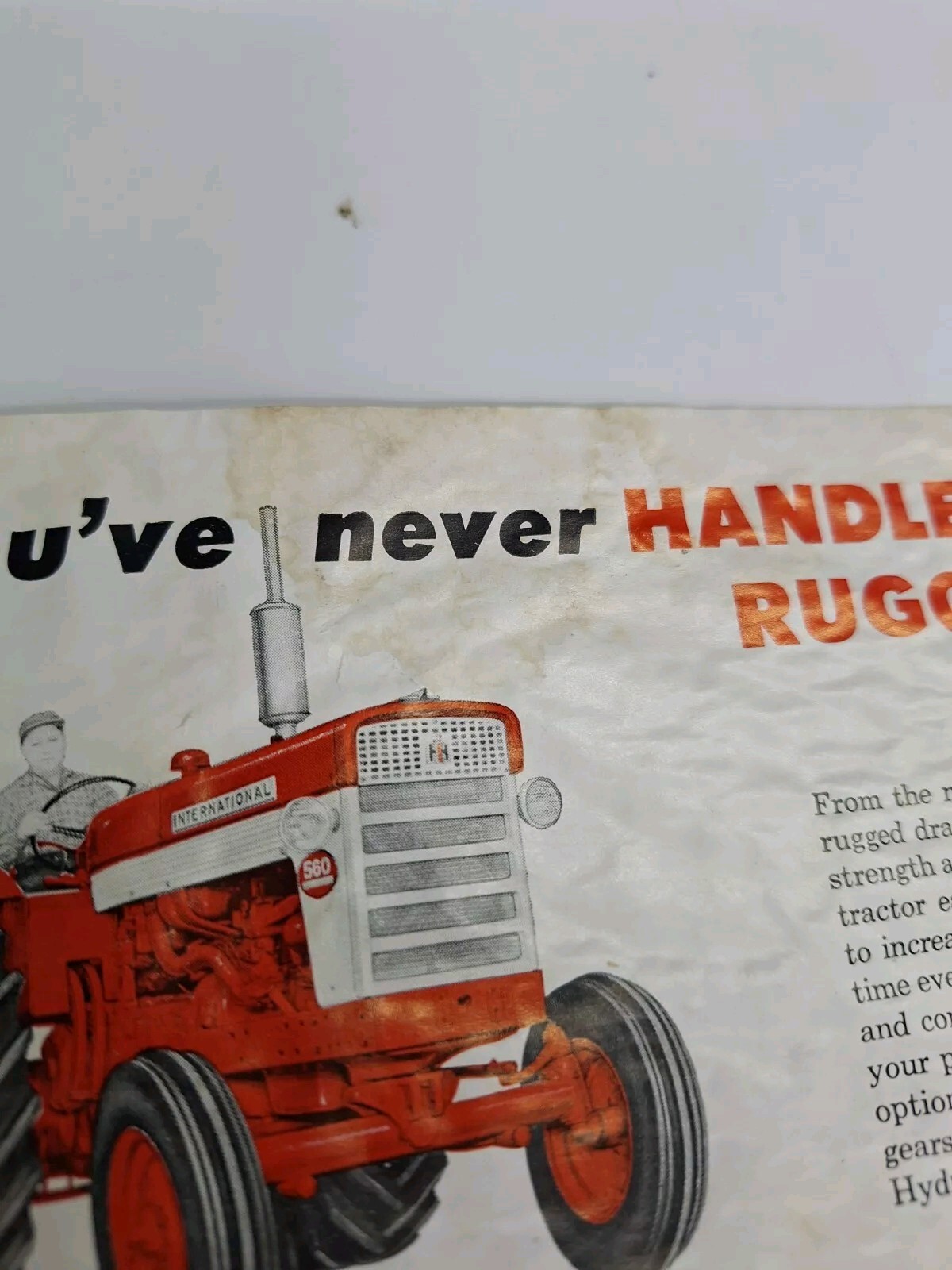 McCormick Farmall 560 Tractors Booklet Advertising Brochure Distressed Condition