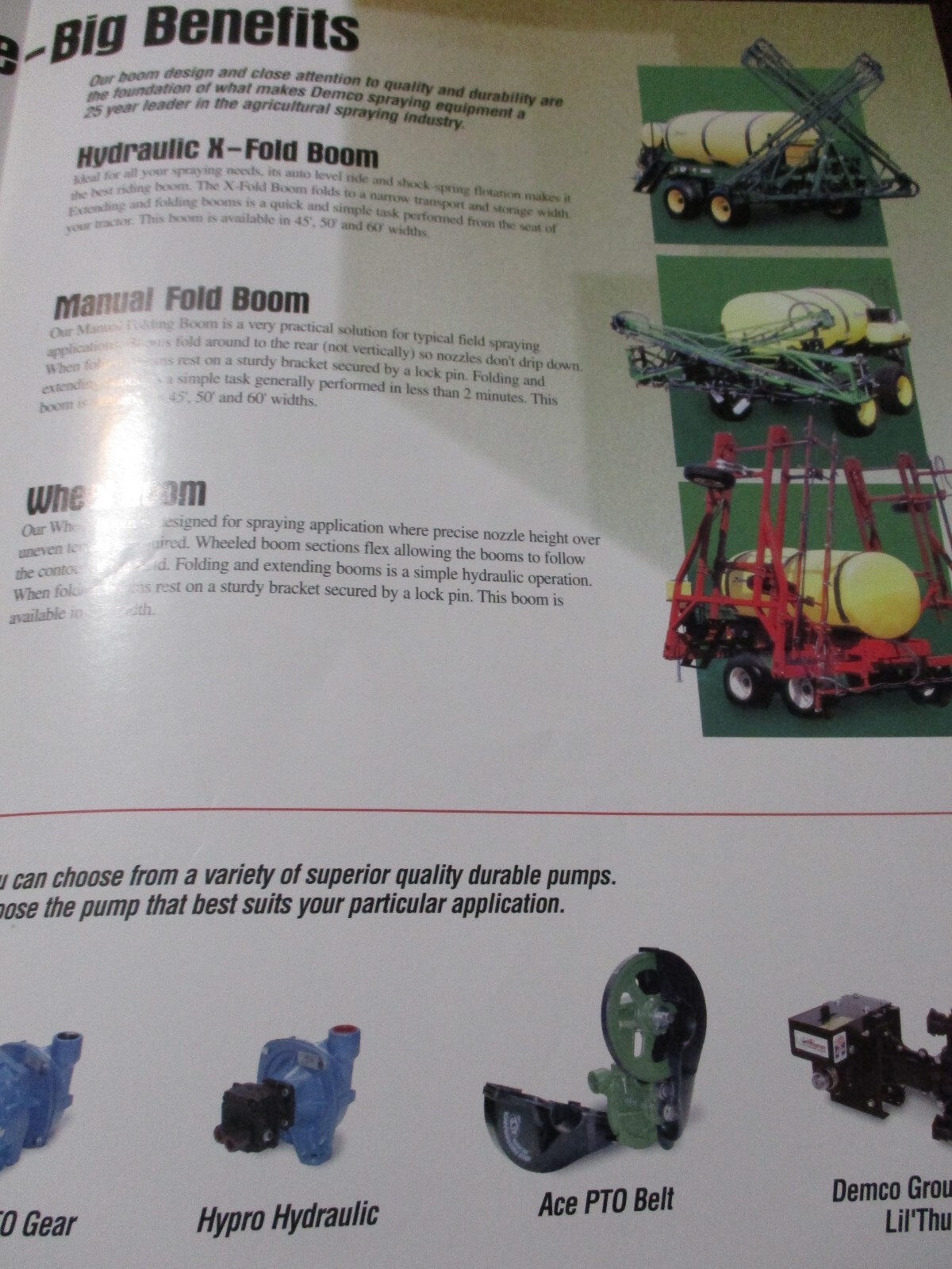 Demco Sprayers Sales/Specifications Brochures, 4 items, 1992, -1995